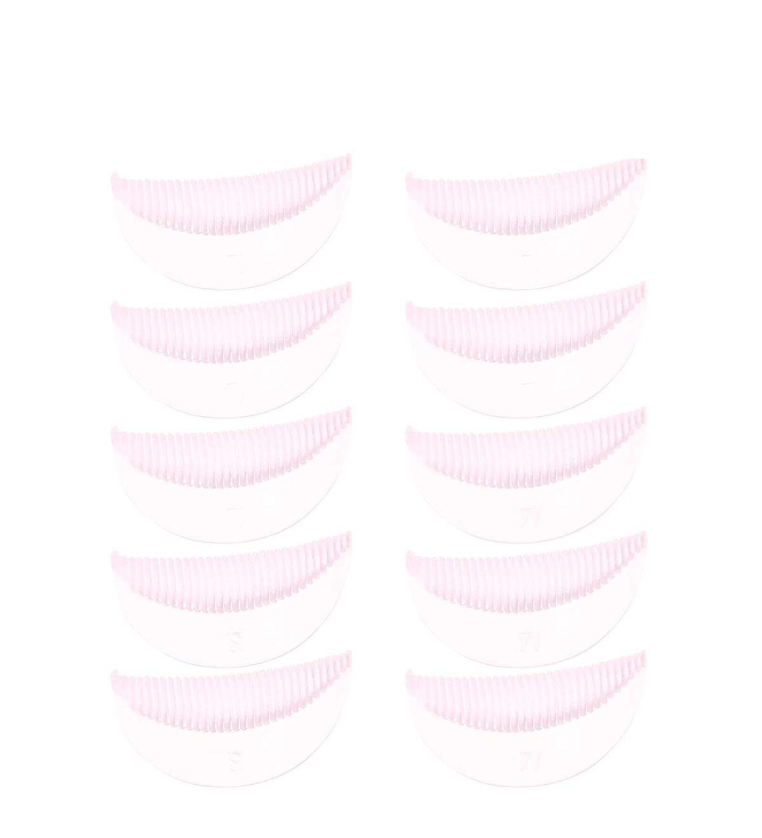 10 Pairs S/M/L Silicone Eyelash Perming Curler Pads with Small Medium Large Size Lash Lift Rods Makeup Beauty Tool Accessories Pink - Buy Online on GoSupps.com
