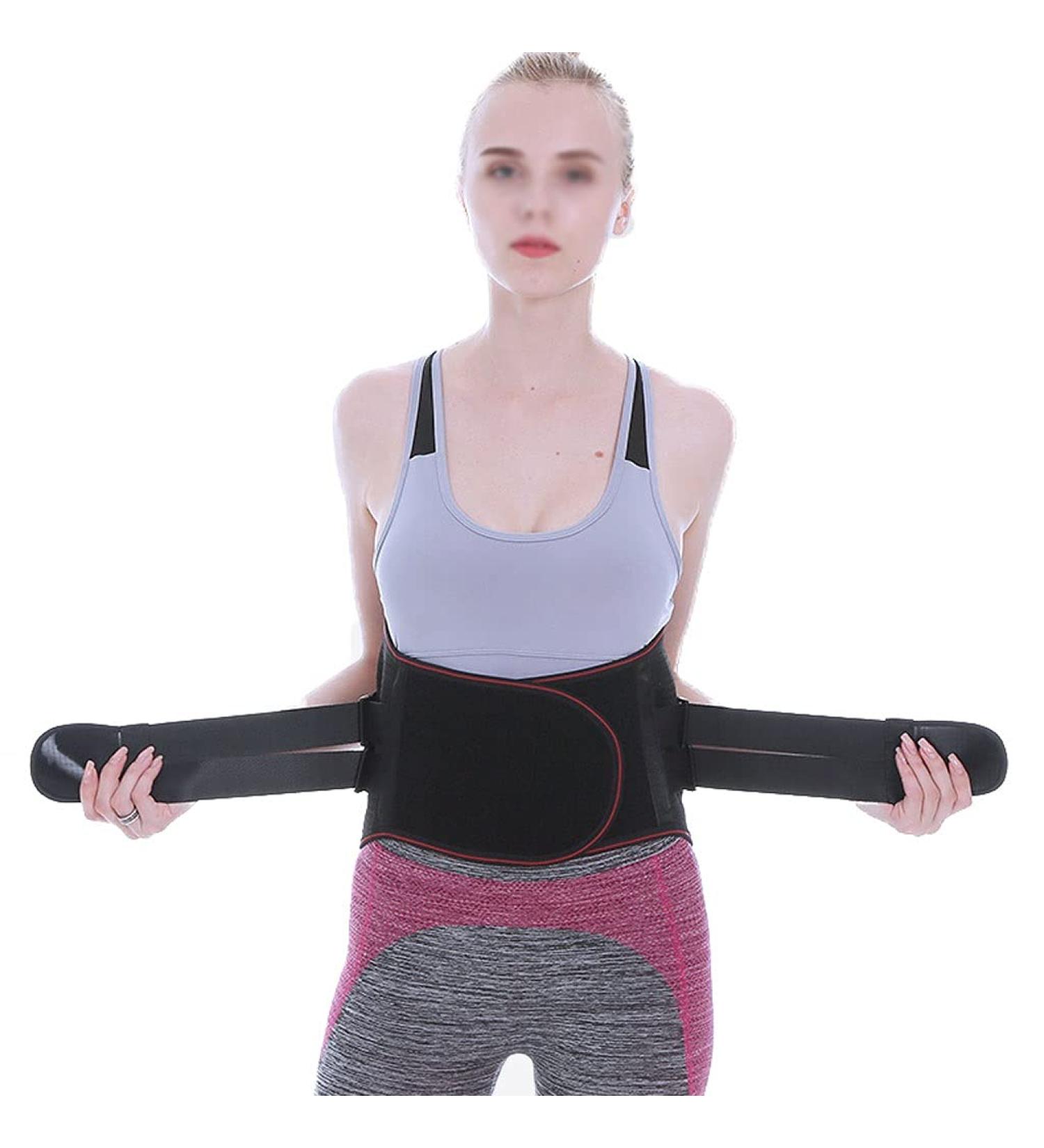 Back Support Belt with Dual Adjustable Support Straps Back Brace for Men Women Lower Back Pain Relief Lumbar Support Belt for Sciatica Herniated Disc (Color : Gray Size : Medium) (Gray Xx) (Black L Black Large - Buy Online on GoSupps.com