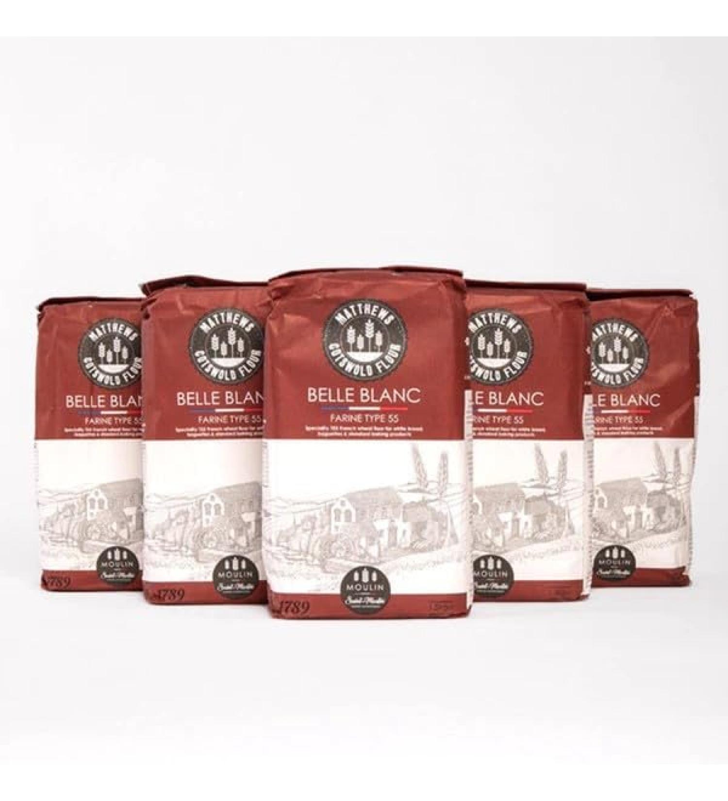 Matthews Cotswold Belle Blanc French T55 Flour 5X1.5Kg | 100% French wheat for an authentic product | Premium Flour - Buy Online on GoSupps.com
