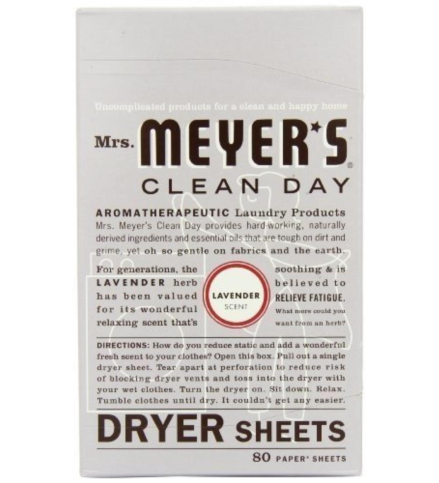 Mrs Meyer's Clean Day Dryer Sheets 80 Count