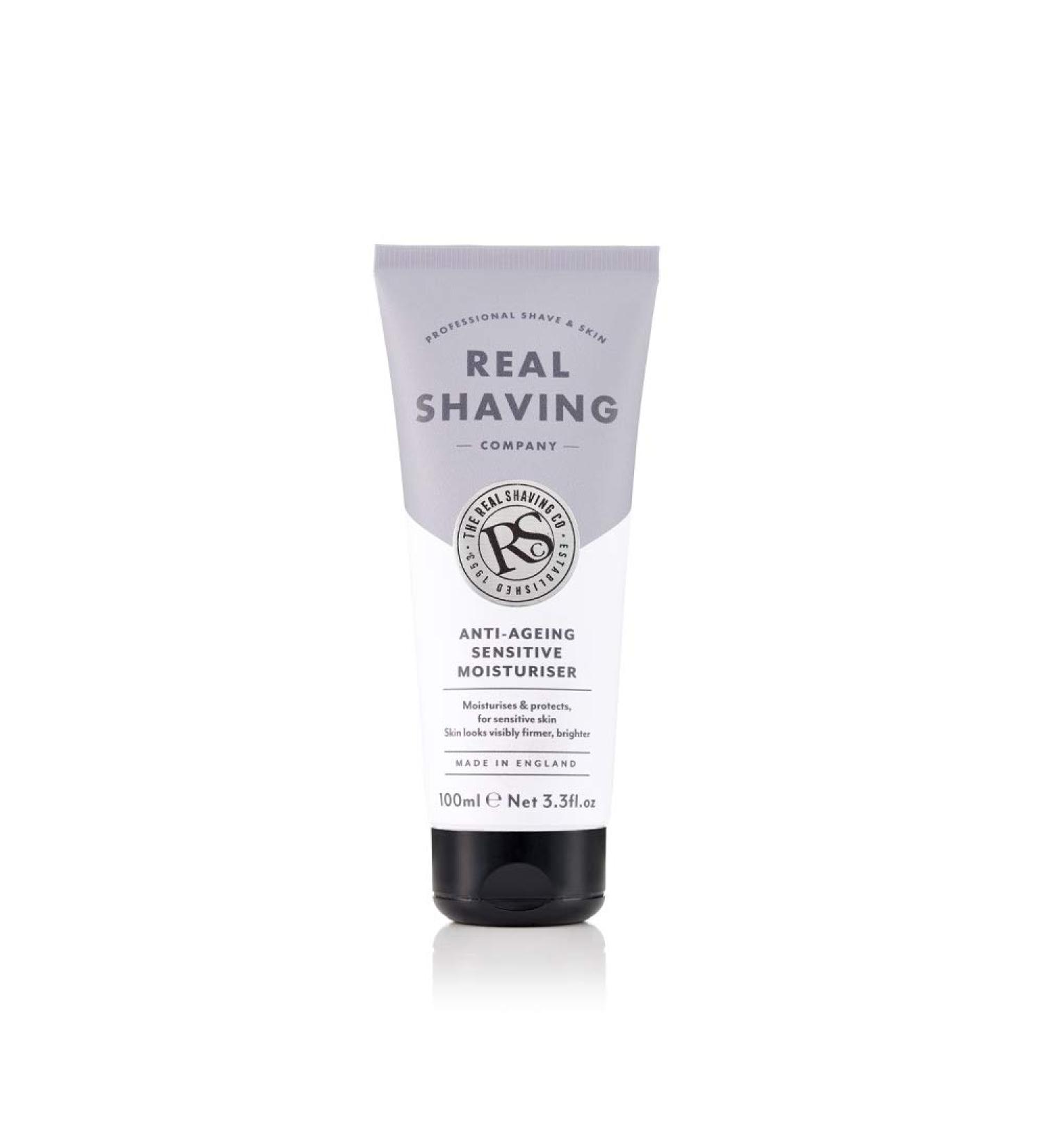 The Real Shaving Company Anti Ageing Moisturiser 100ml - Hydrating Anti-Wrinkle Formula - Buy Online on GoSupps.com