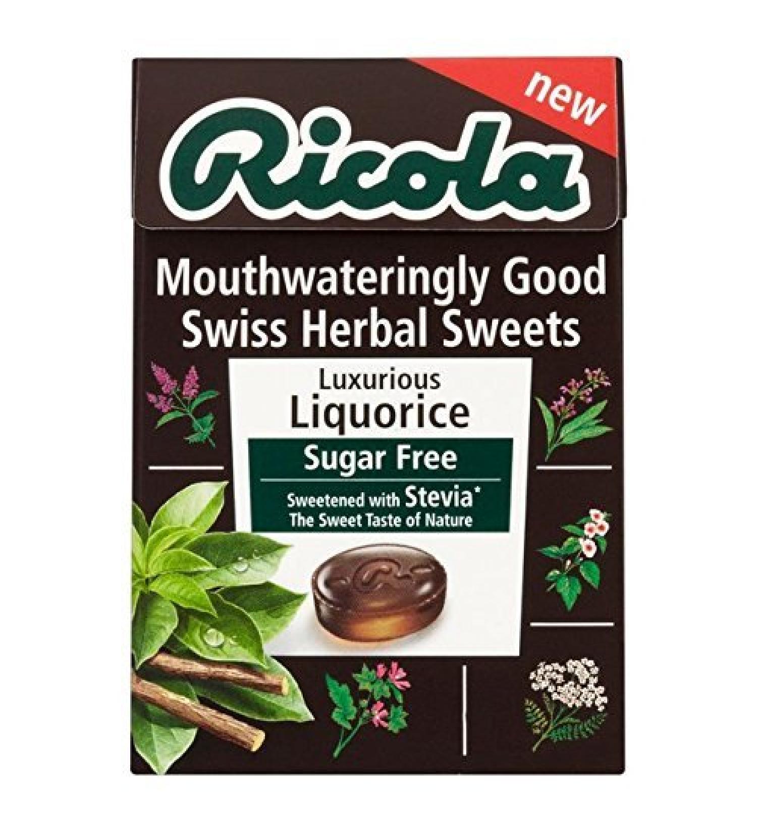 Ricola Liquorice Sugar Free Box 45 g