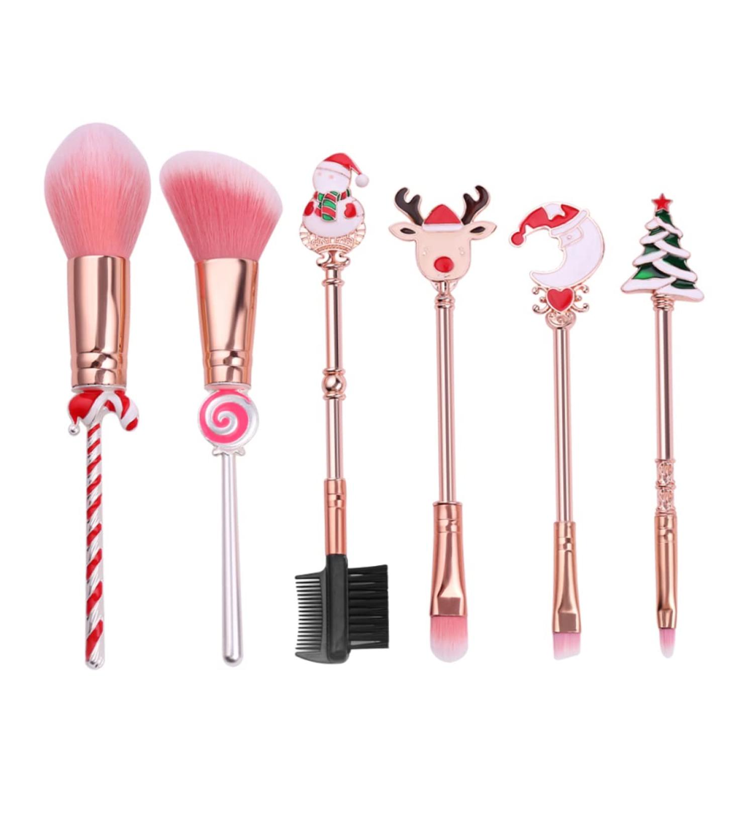 FOMIYES 7 Makeup Facial Accessories Eyeshadow Powder Brush Christmas Xmas Make up Cosmetic Face Mini Brush Multifunctional Brush Elder Candy - Buy Online on GoSupps.com
