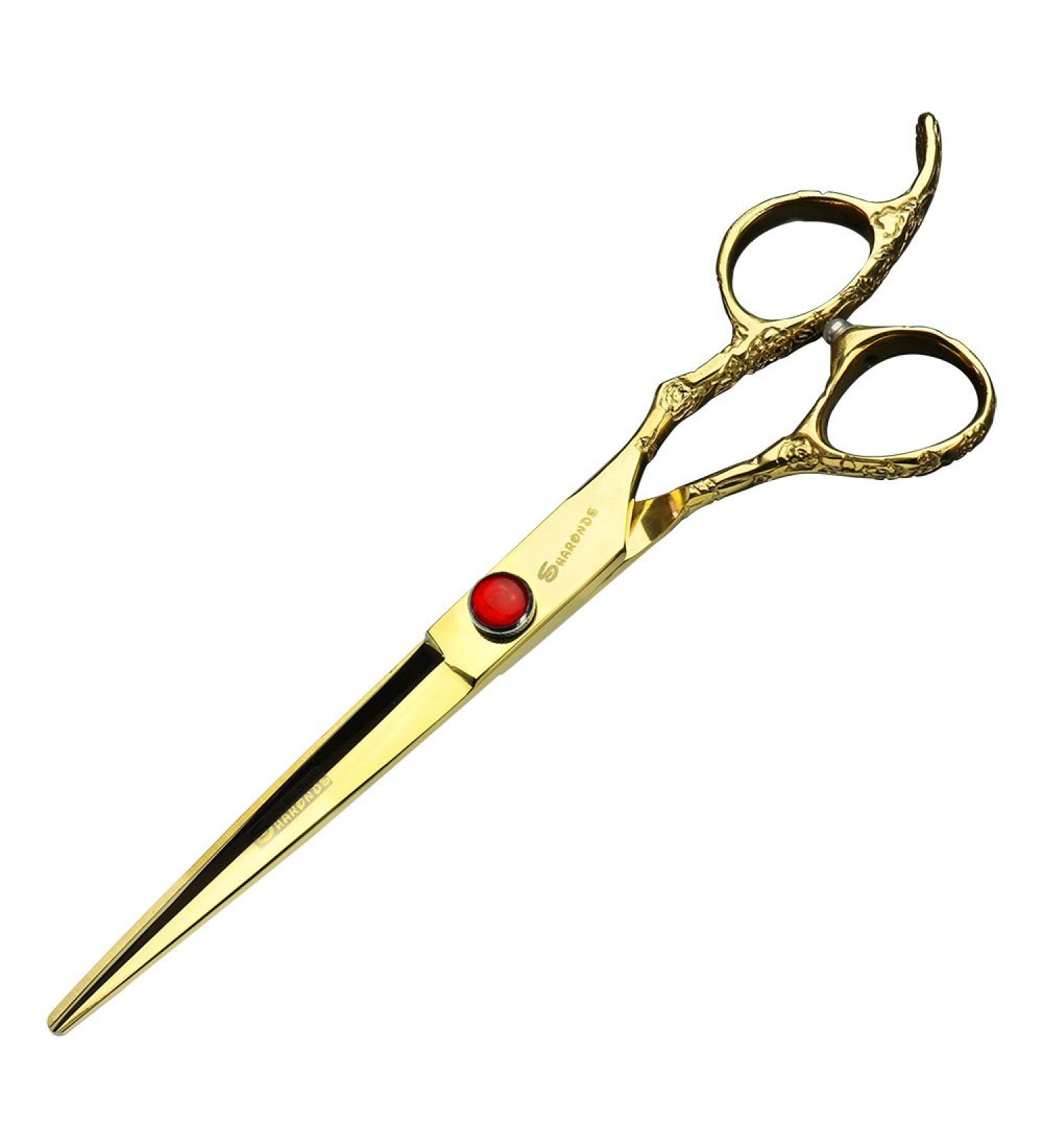 Hairdressing Salon Hair Scissors 7-inch Gold Personality Hair Cutting Scissors Hairdresser Styling Tools - Buy Online on GoSupps.com