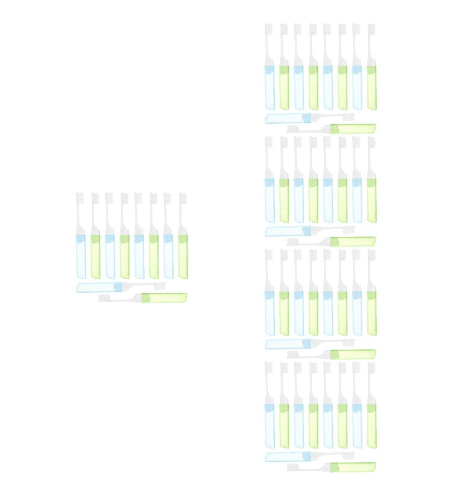 Minkissy 50-Pack Portable Folding Toothbrushes - Soft Bristles Travel & Home Use Cleaning Brushes - Buy Online on GoSupps.com