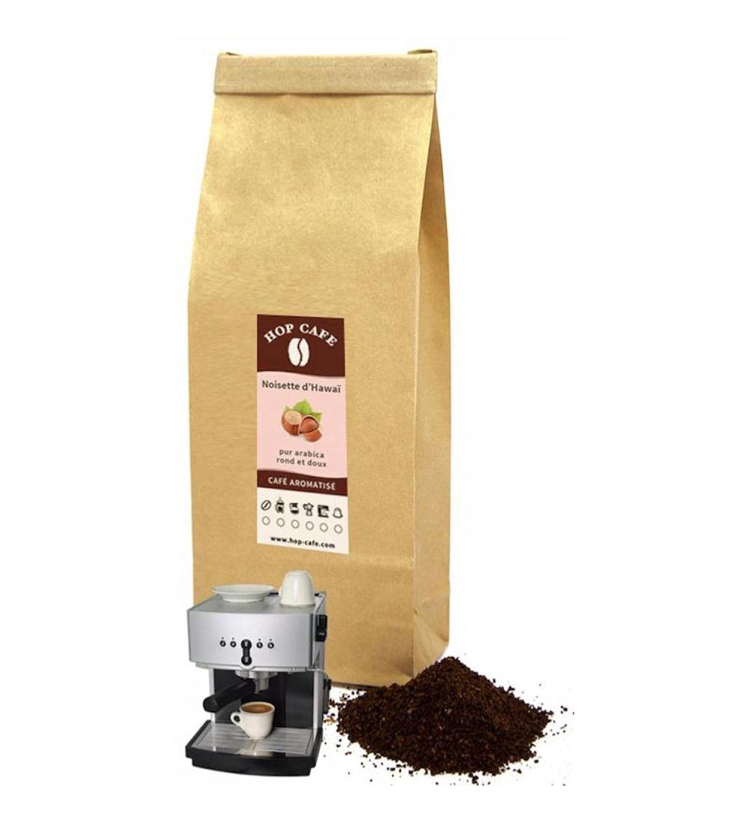 HOP CAFE HOP CAFE - Ground Coffee - Hawaiian Hazelnut Flavor - 250g Espresso