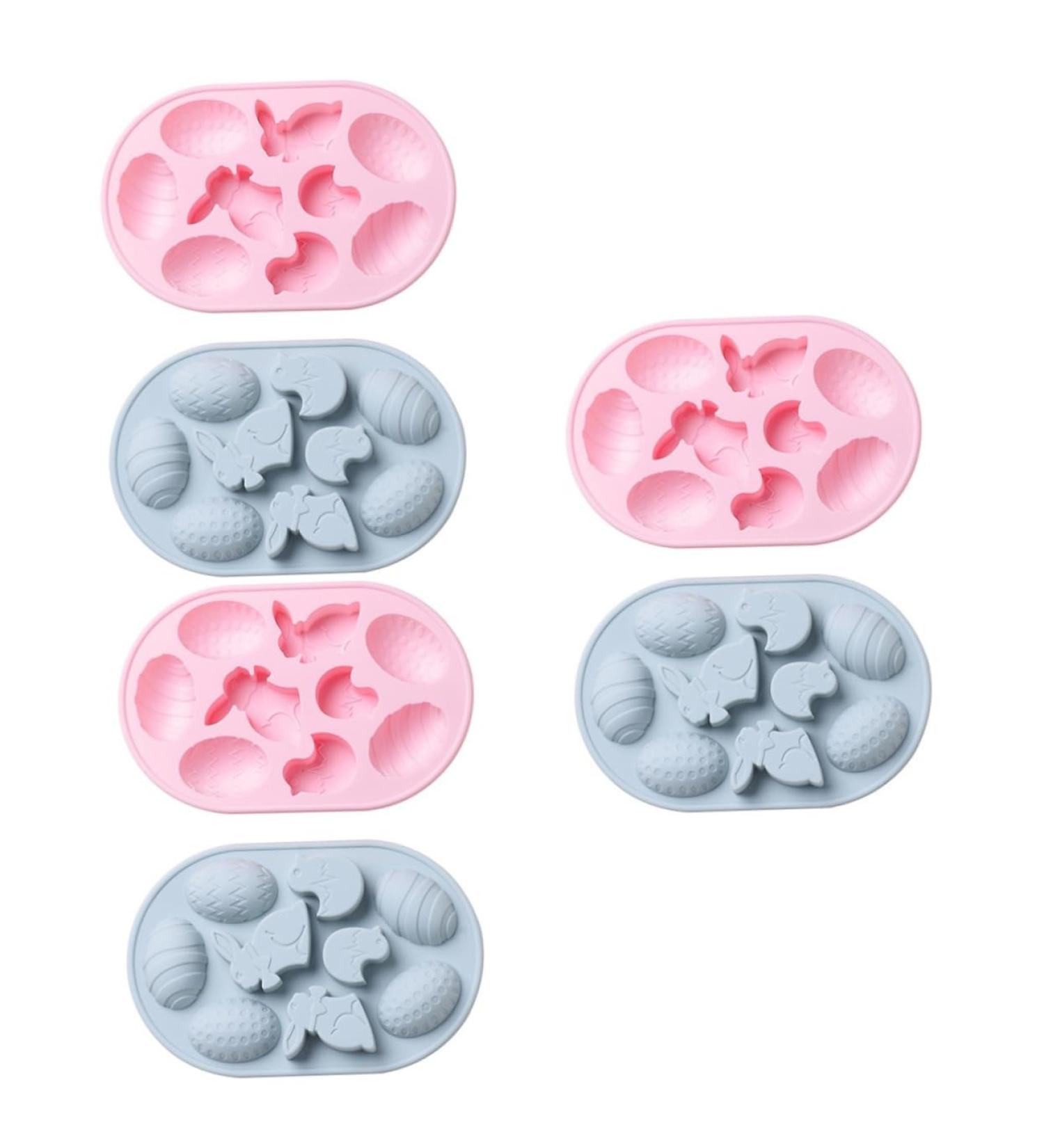 Zerodeko 6 Pcs Silicone Mold Christmas Decor Easter Egg Molds Silicone DIY Candy Gum Paste Easter Baking Manual Silicone Fondant Mold Cake Fondant Mint Jelly Chocolate Cake Mold Silica Gel 22.9X15X2.3CMx3pcs - Buy Online on GoSupps.com