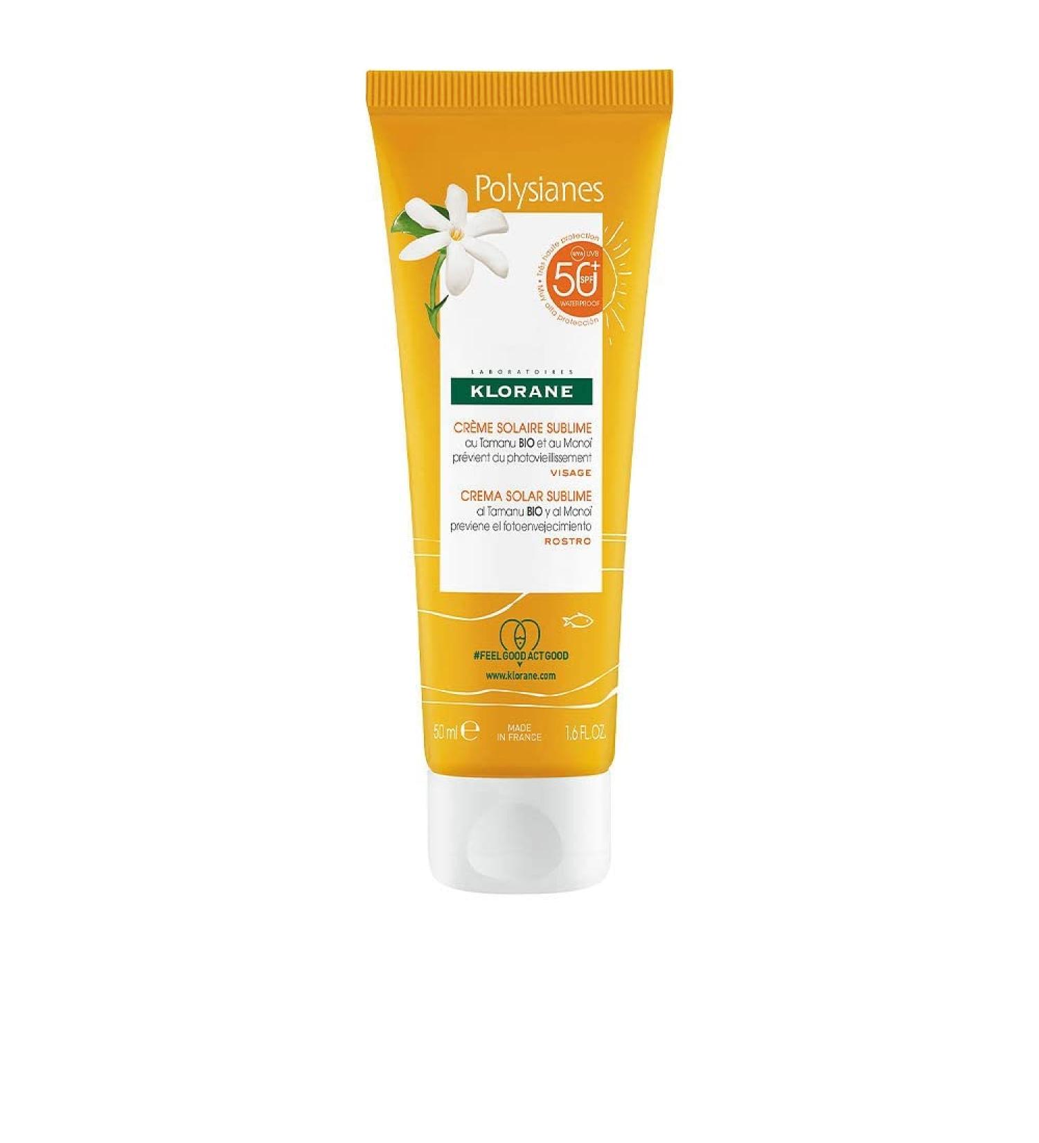 Les Polysianes Crema Viso Tamanu Bio&monoi Spf50+ 50 Ml
