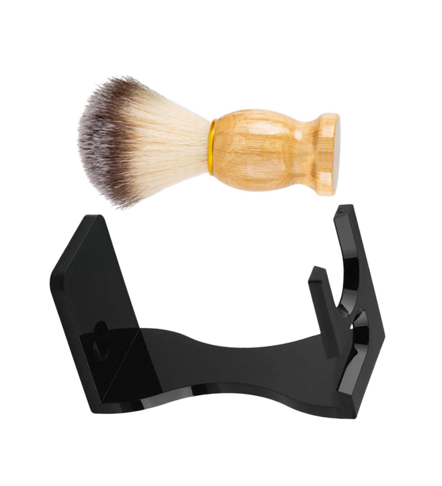 Shop Minkissy Razor Set & Hairdressing Brush - Men's Shaving Brush & Acrylic Holder for Salon Quality Grooming - Buy Online on GoSupps.com
