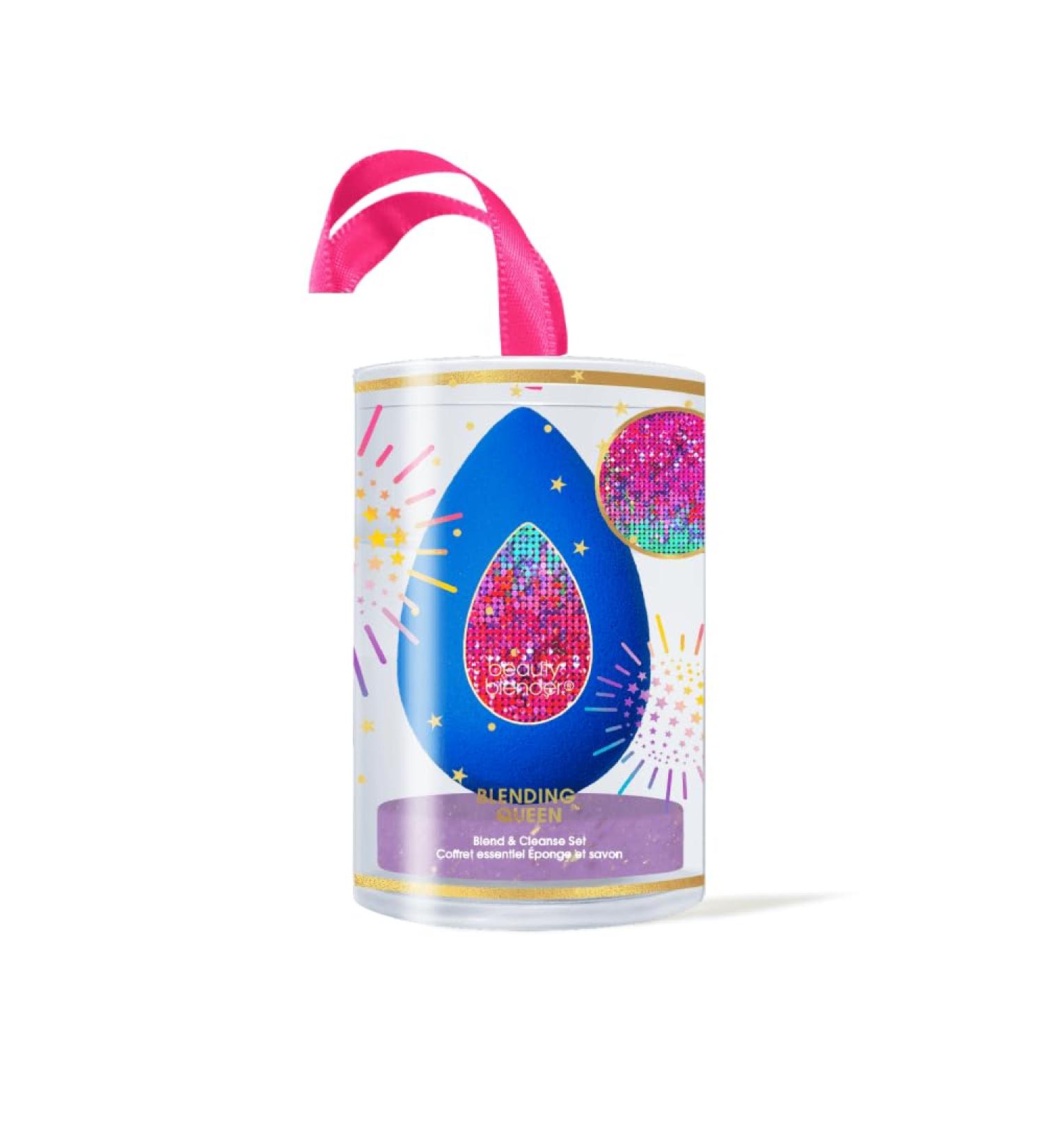 Beautyblender Blending Queen Set - Sapphire Sponge & Speckled Violet Cleanser | Best for Flawless Makeup | International Shipping Available - Buy Online on GoSupps.com