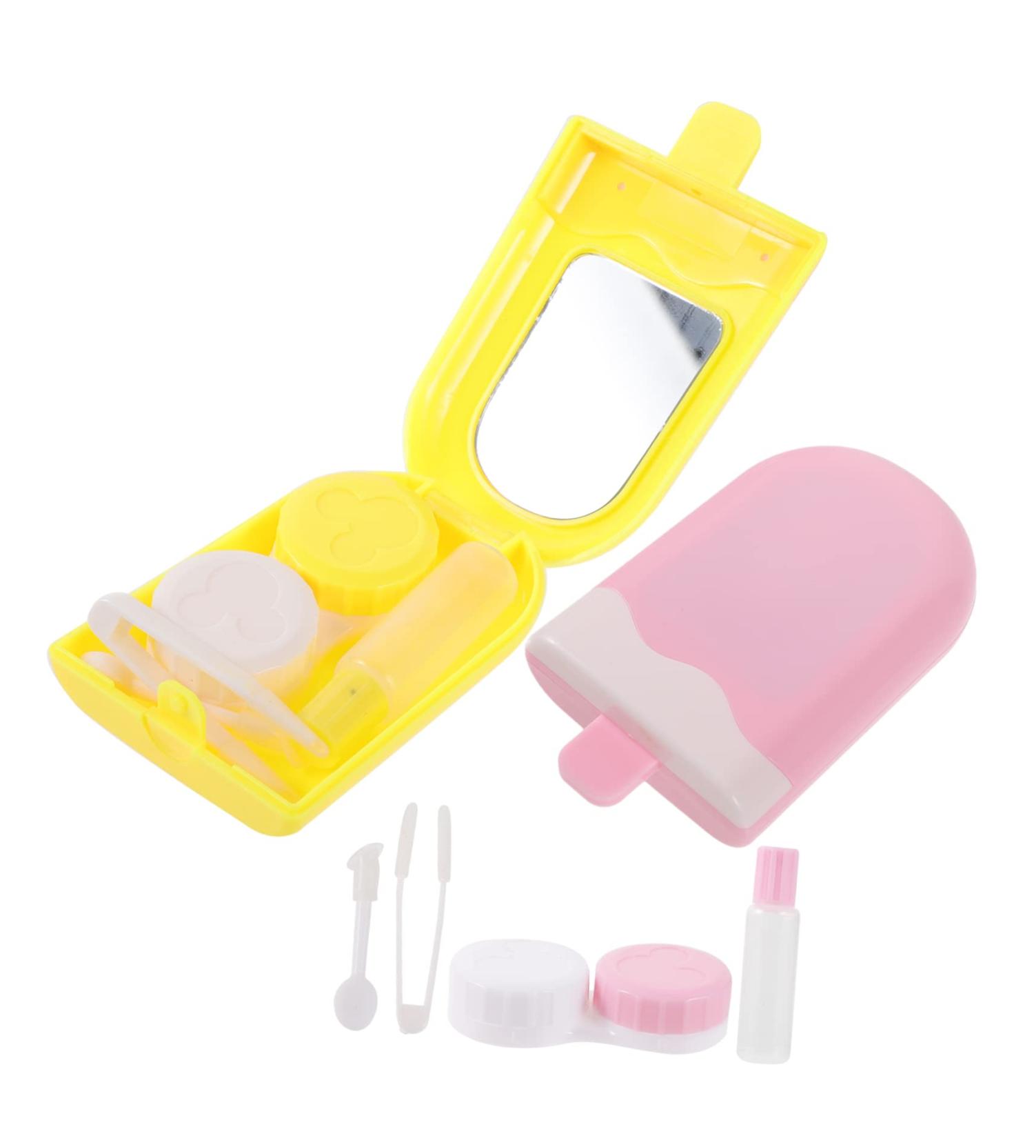 Buy Healvian Contact Lens Holder Box - 2 Sets with Container Mirror & Lens Foil for Outdoor Use | Exquisite & Practical Colored Lens Holder - Buy Online on GoSupps.com