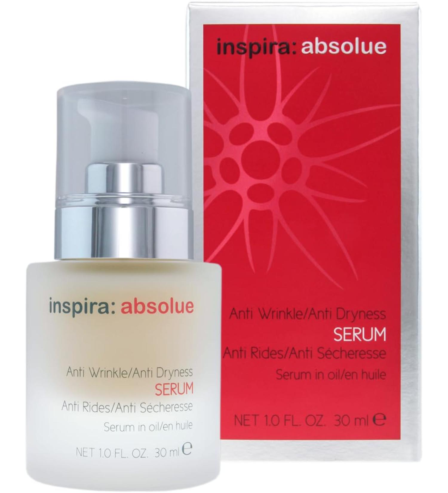  inspira: cosmetics Absoluue Anti-Wrinkle and Anti-Dry Serum to Soothe Skin - Wrinkles are Visibly Reduce 30ml - Buy Online on GoSupps.com