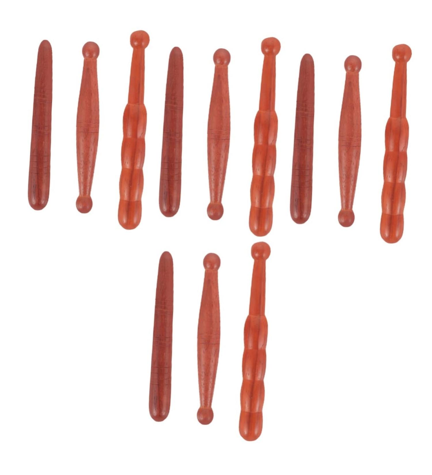 Clispeed 12 STK Acupressure Stick - Manual Massage Device for Foot & Neck Relief - Wood Massage Rod for Home Use - Buy Online on GoSupps.com