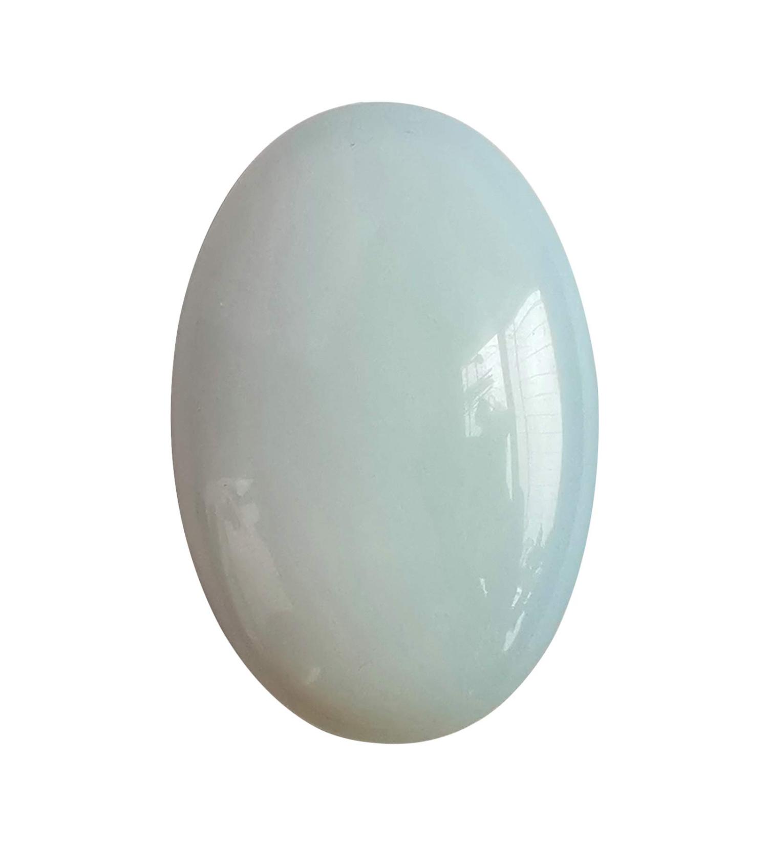 Manekieko Natural Yellow Jade Worry Stones | Oval Palm Healing Crystals & Opalite Energy Stones for Spa Massage - Buy Online on GoSupps.com