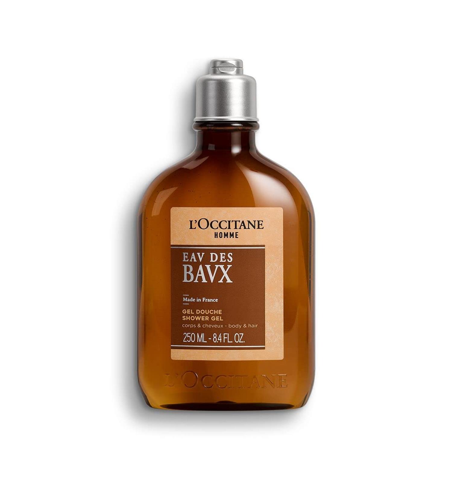 L'Occitane Eau des Baux Shower Gel 250ml - Luxury Men's 2-in-1 Body Wash - Buy Online on GoSupps.com