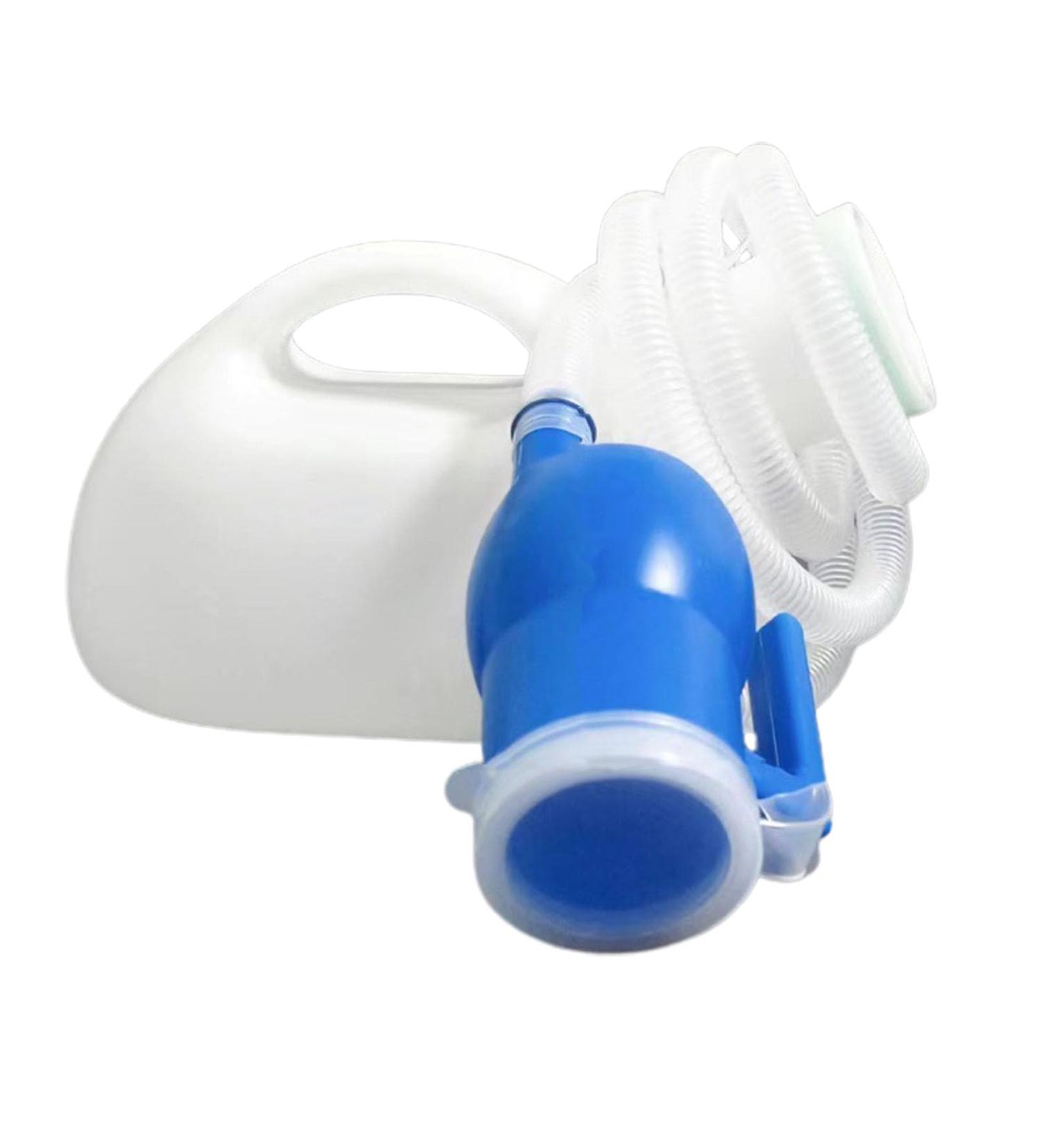 bephible Men Urinal Large Capacity Urinal Bottle Portable 2000ml Measure Urine Long Tube for Bathroom Outdoor White - Buy Online on GoSupps.com