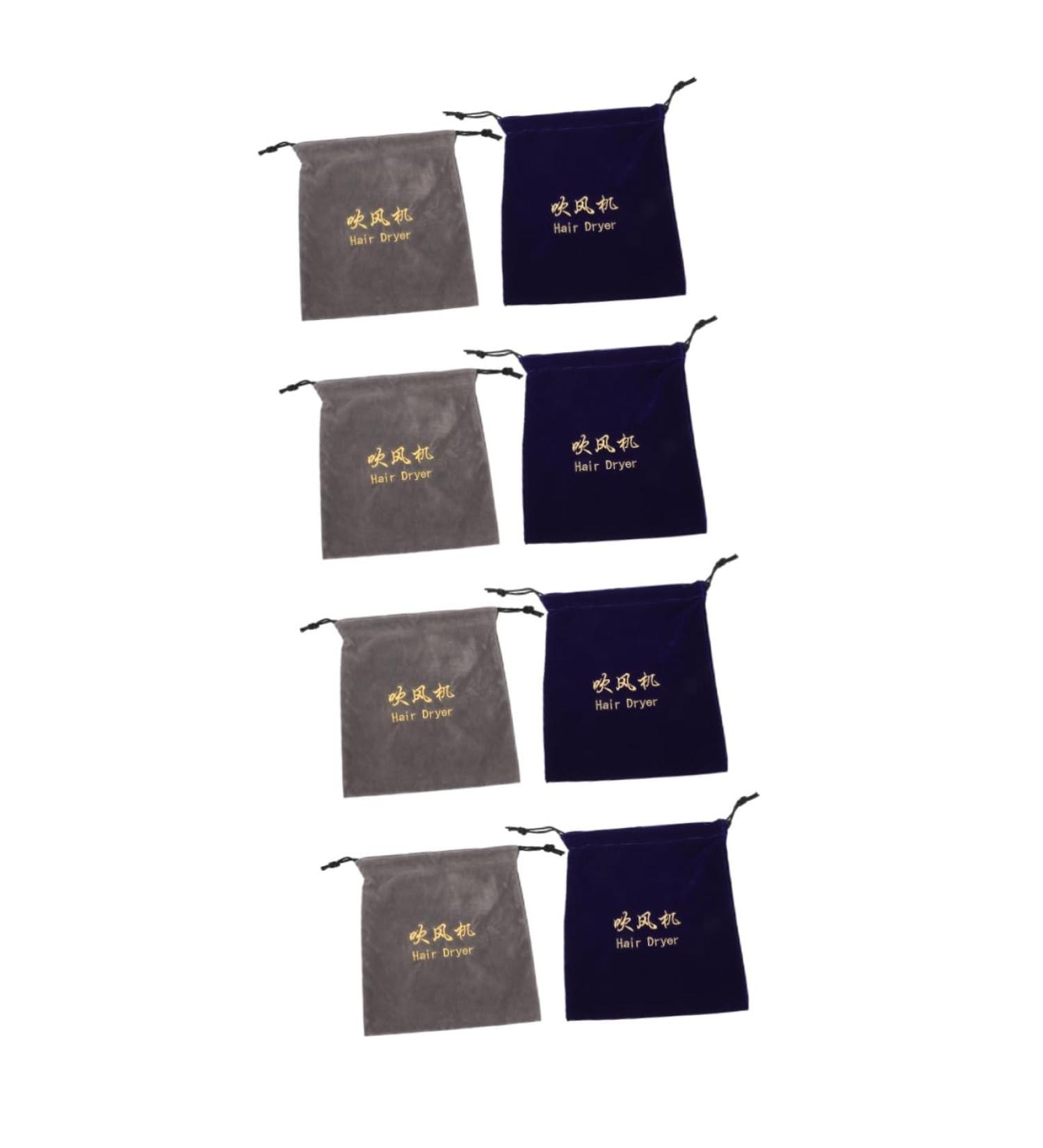 Healeved 8 Pcs Storage Bag Organizer Bags for Travel Makeup Tools Bag Hair Dryer Holder Mini Flocking Cloth - Buy Online on GoSupps.com