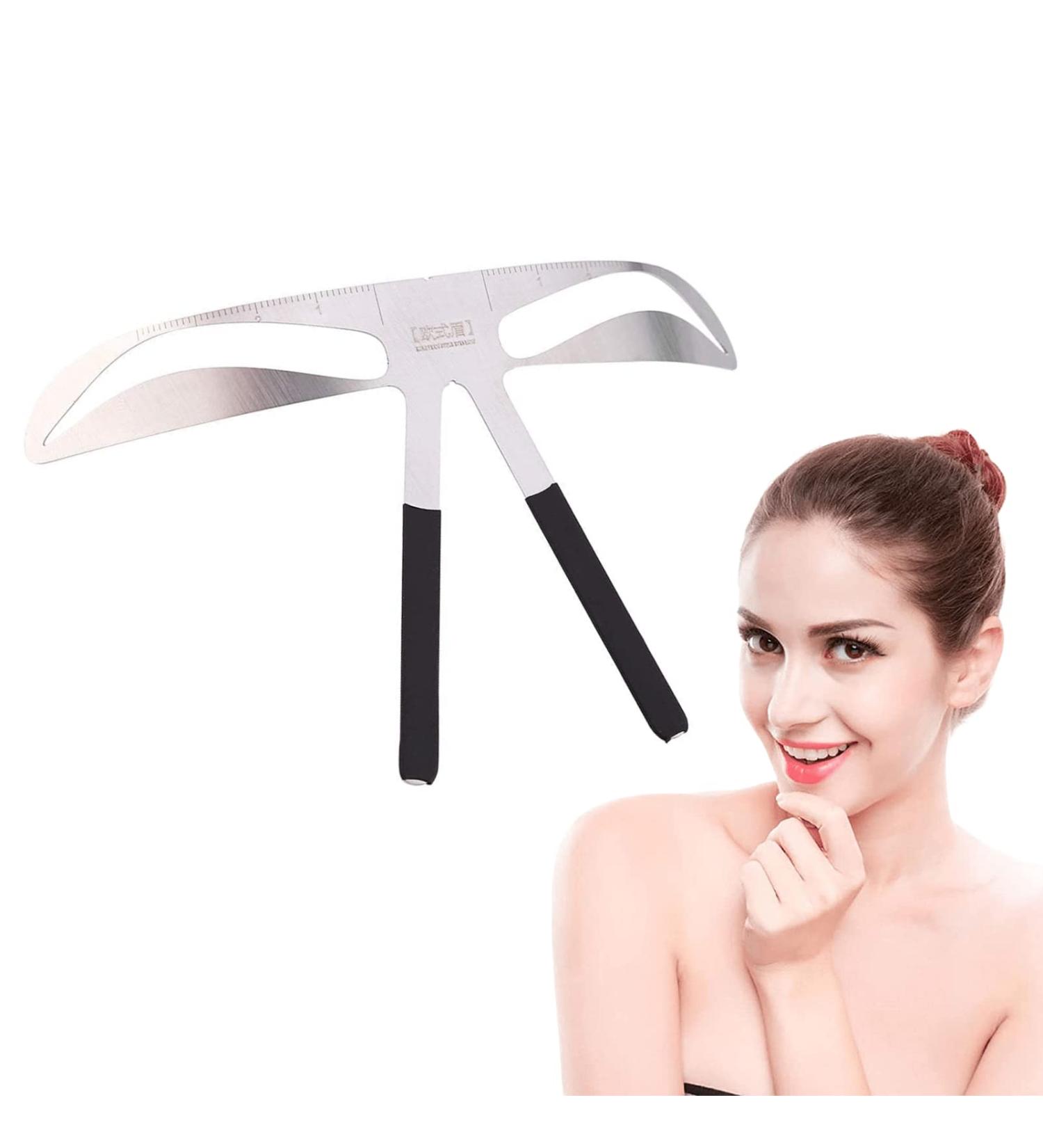 Eyebrow Ruler & Stamp Stencil Kit | Reusable Eyebrow Shaping Tools for Perfect European Style Eyebrows - International Shipping Available - Buy Online on GoSupps.com