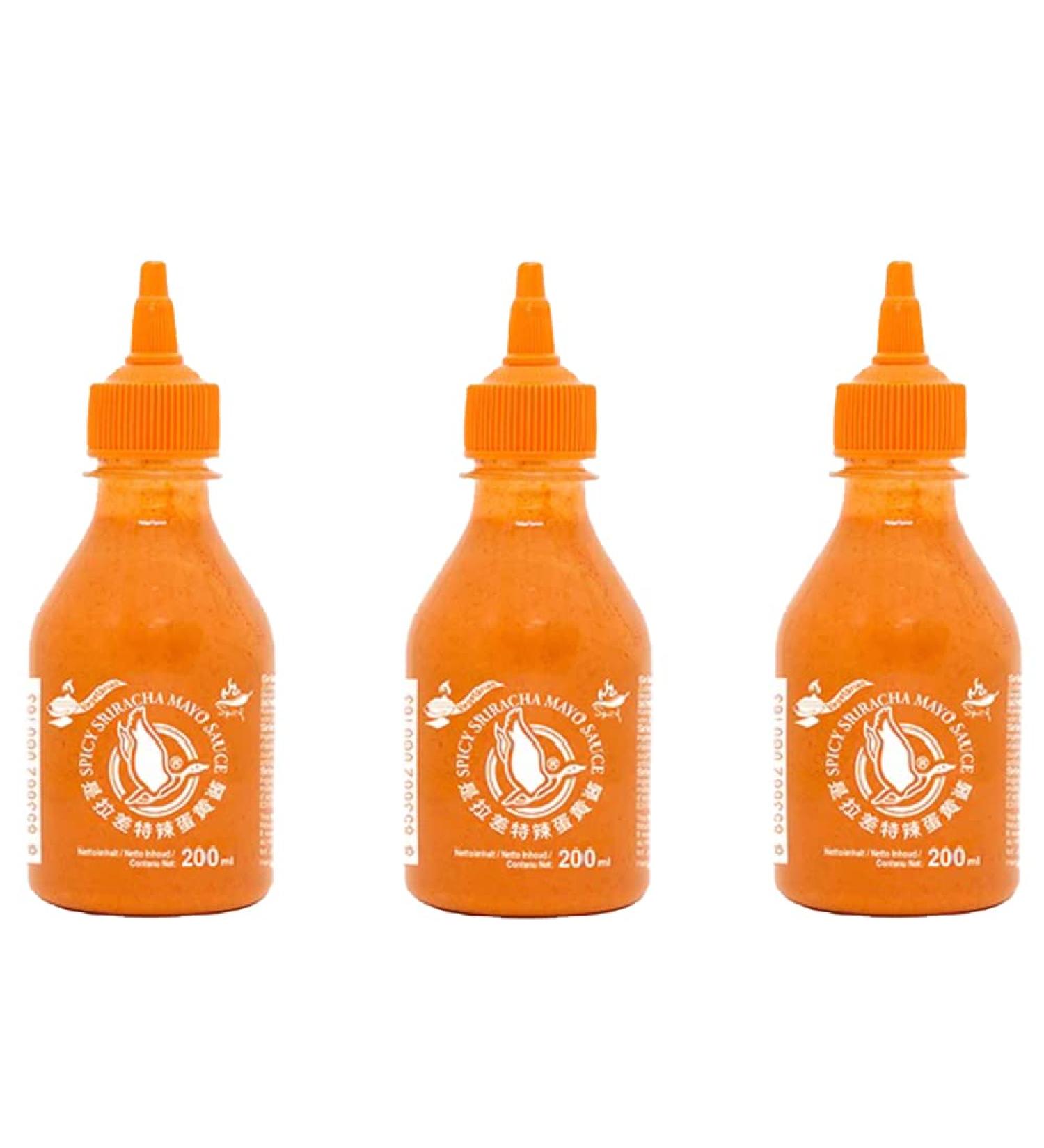 3 x 200ml Spicy Sriracha Mayo Sauce Spicy Dressing