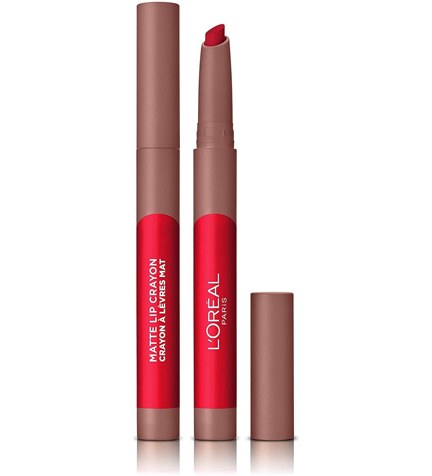 L'Oreal Paris Infallible Very Matte Lip Crayon Lipstick Smudge Proof Pink Lipstick 111 A Little Chilli 111 A Little Chilli 1 count (Pack of 1) - Buy Online on GoSupps.com