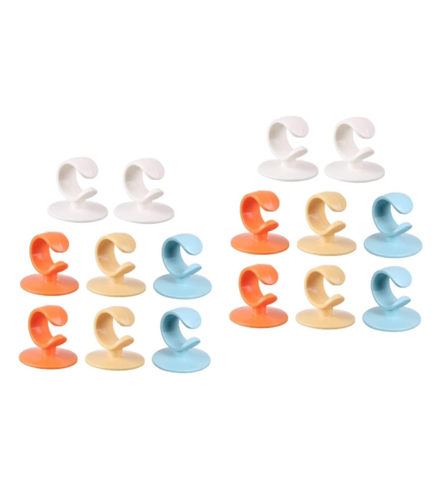 Buy CABILOCK 16 STK Self-Adhesive Wall Hooks - Durable ABS Plastic for Hake Care & Socket Storage - International Shipping Available - Buy Online on GoSupps.com
