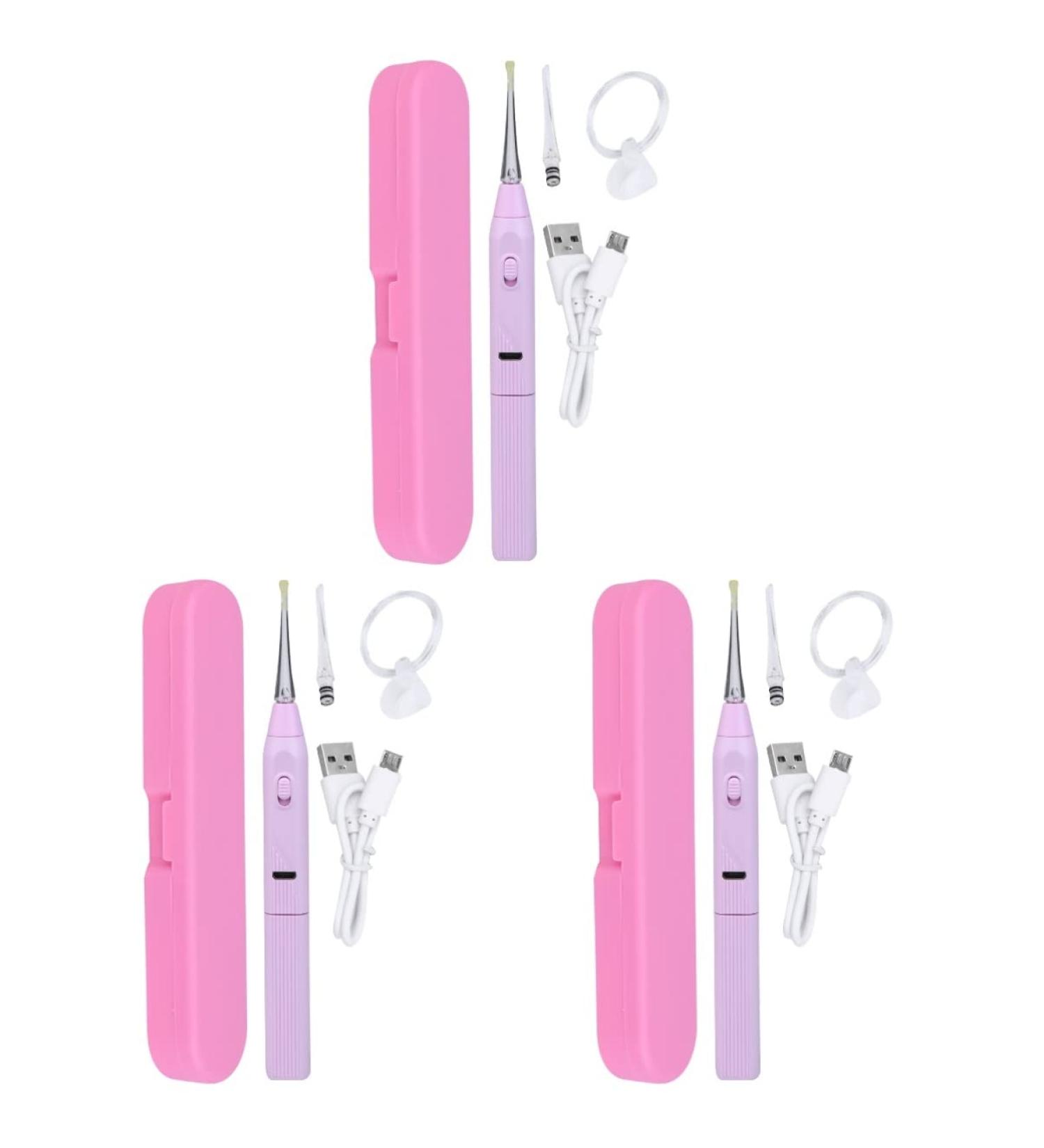 Luminous Ear Pick Tools Set with Storage Case - Professional Ear Wax Removal Kit with Magnifying Flashlight - Pinkx3pcs - Buy Online on GoSupps.com