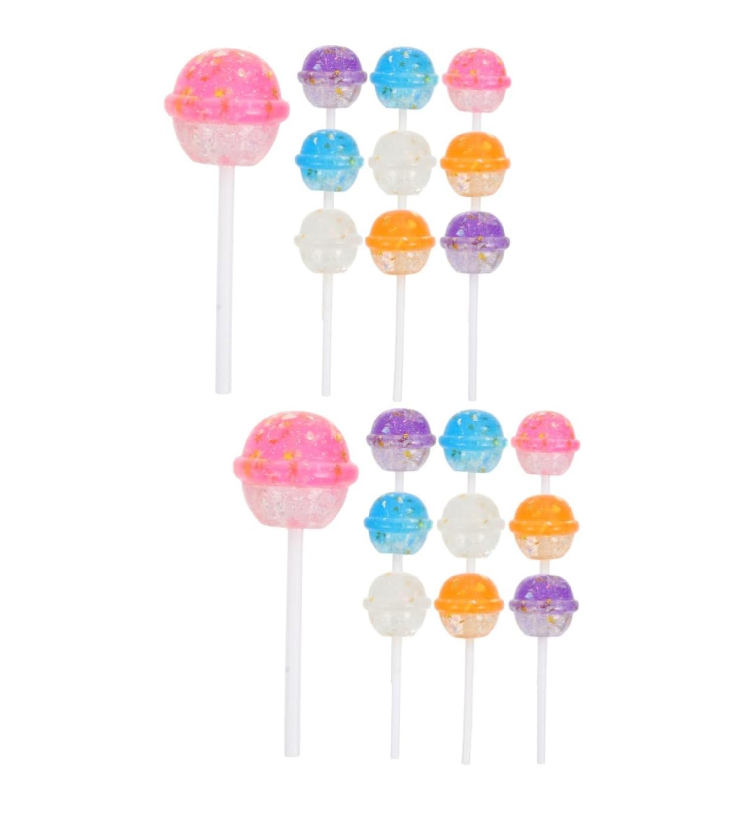 UPKOCH 20 Pcs Fake Lollipop Candy Toy Lollipop Birthday Giant Candy Faux Candy Lollipop Picks Resin - Buy Online on GoSupps.com