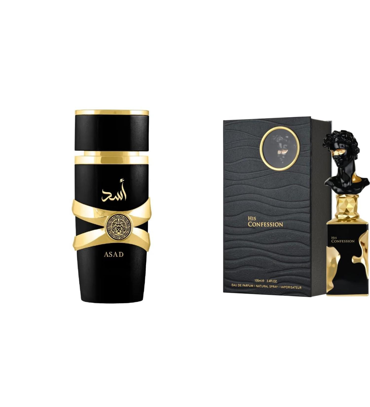 Latafa Perfumes Asad for Unisex and His Confession Eau de Parfum Spray Bundle 3.4 Ounce each - Buy Online on GoSupps.com