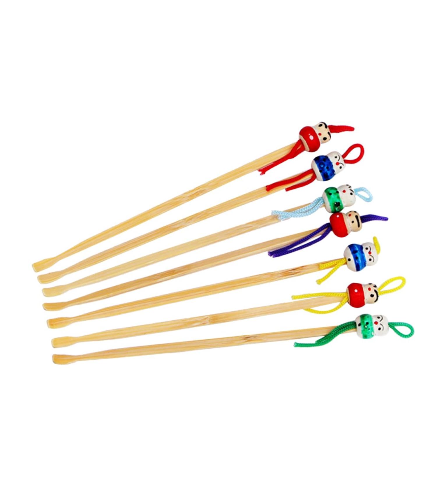 Homoyoyo 12pcs Hanging Ear Cleaners Adorable Wooden Ear Wax Removers for Random Colors Lightweight and Creative Design for Family Use - Buy Online on GoSupps.com