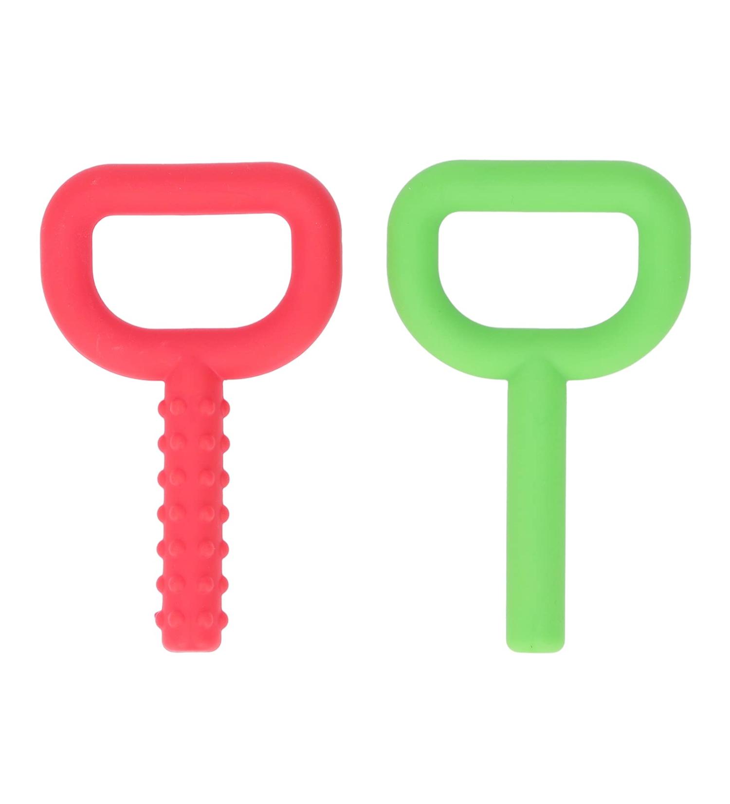 2pcs Silicone Sensory Teething Toys | Hand Held Chew Toys for Kids - Buy Online on GoSupps.com
