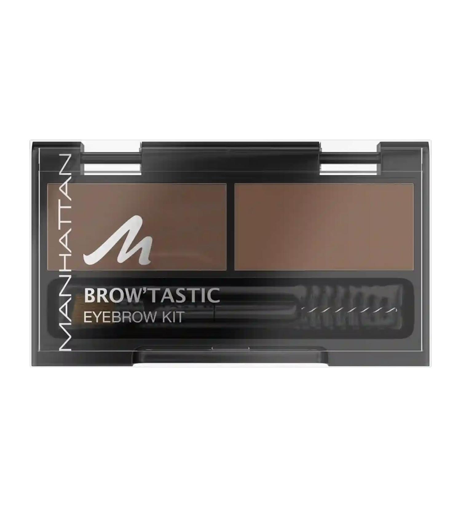 Manhattan BrowTastic Eyebrow Kit eyebrow powder & eyebrow powder in eyebrow set for pinning and tinting color BrowNie 002 1 x 3 g