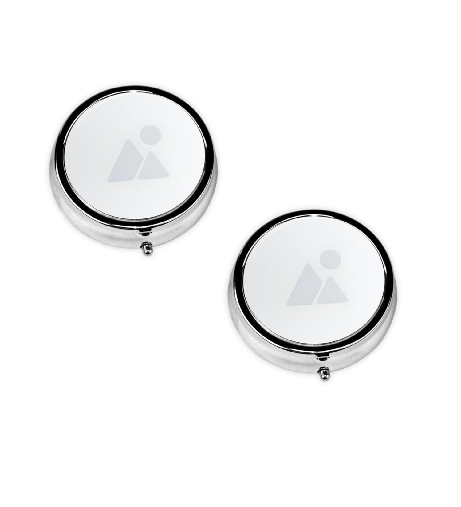 Fresh Peacock Round Pill Box - 3 Compartment Mini Travel Organizer | Portable Decorative Medicine & Vitamin Holder - Buy Online on GoSupps.com