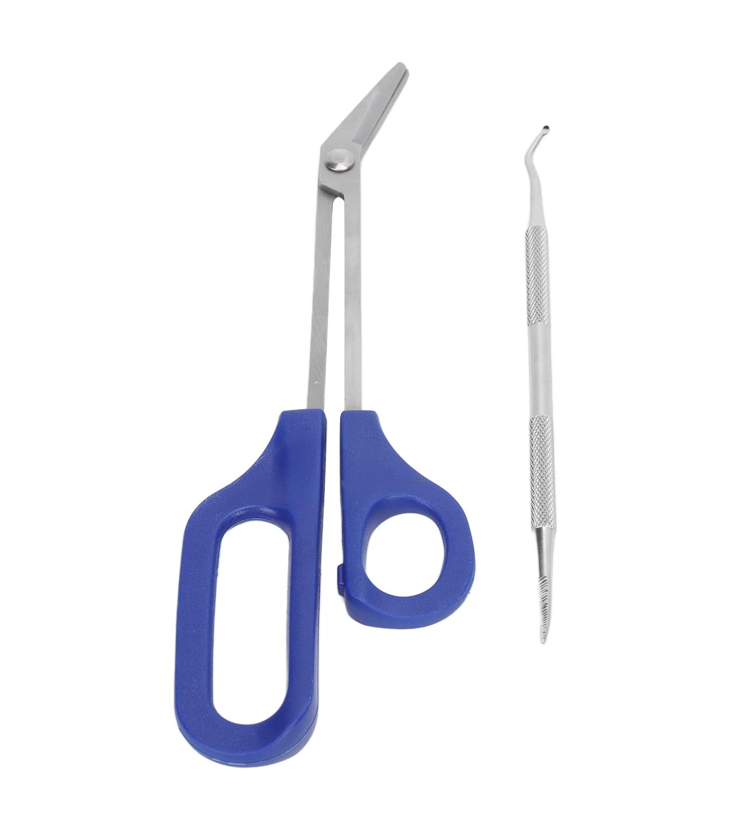 Long Handled Toenail Scissors Easy to Hold Nails File Pedicure Nail Tool Set - Buy Online on GoSupps.com
