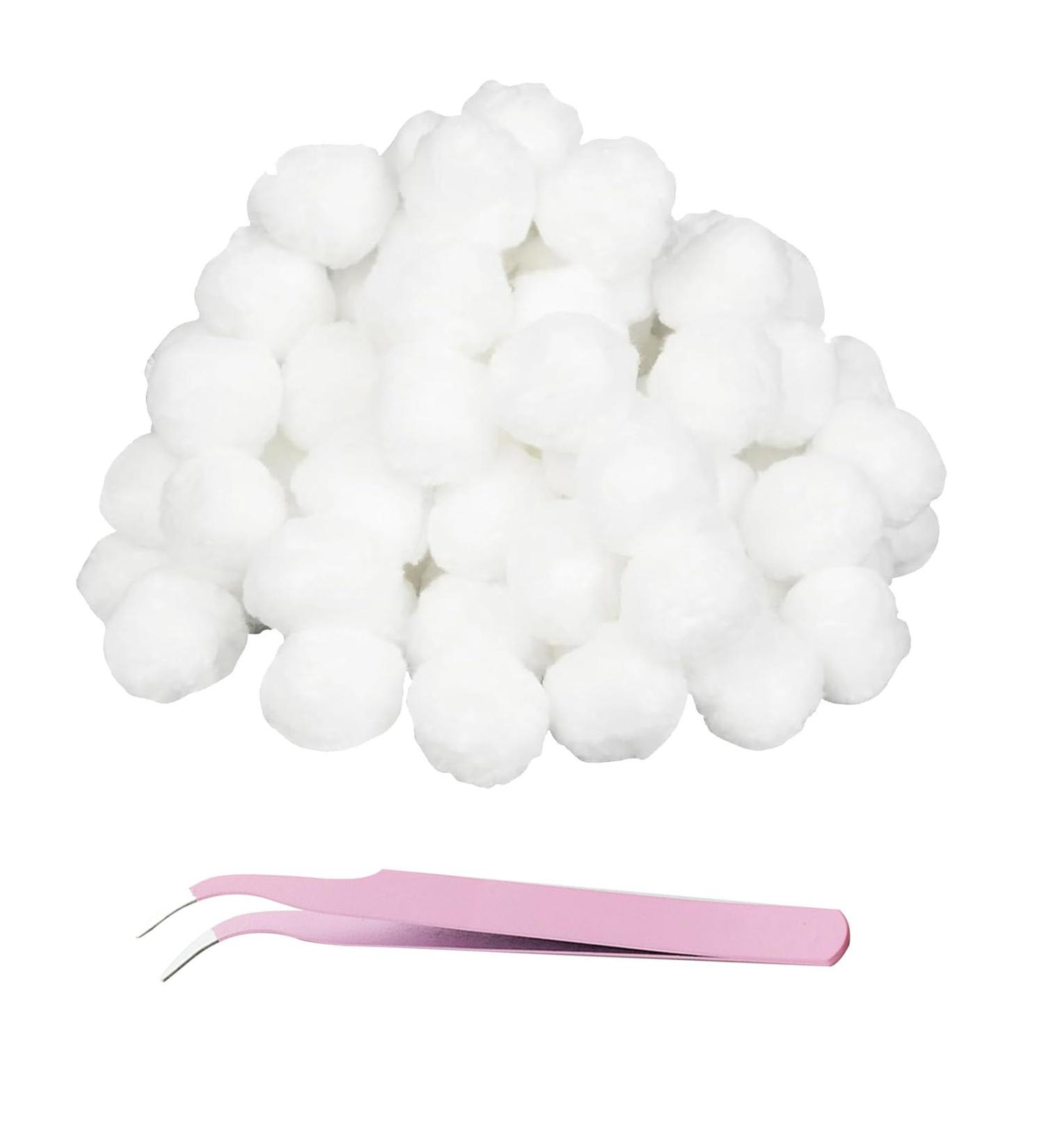 200 Cotton Balls - Round White Bouquet for Makeup Beauty Salon & Home Use | Ideal Nosebleed Plugs - Buy Online on GoSupps.com