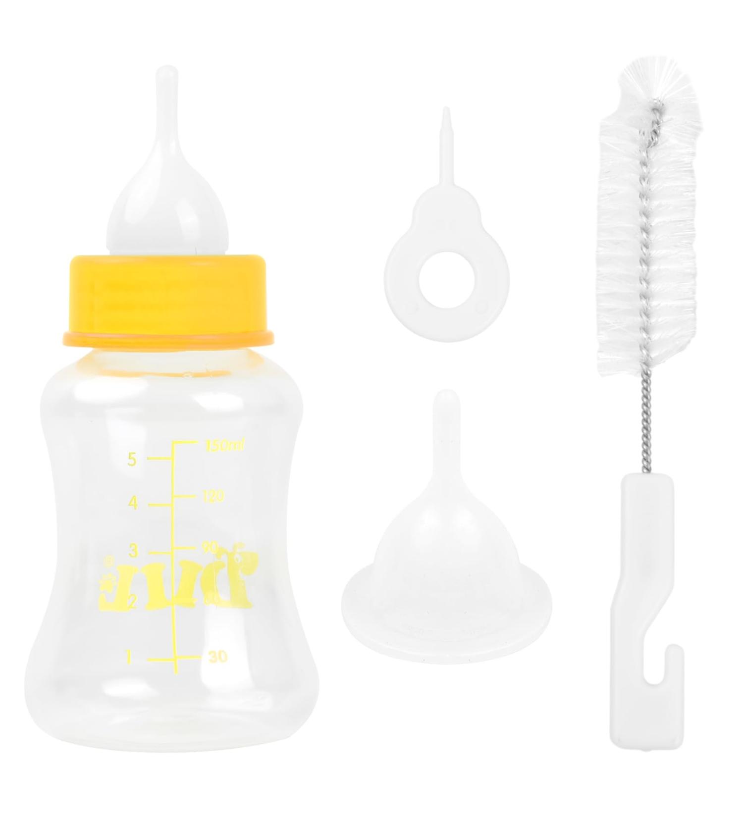 Buy Breeding Bottle for Puppies & Kittens | 60ml & 150ml Silicone Baby Bottle Set with Replacement Nipples | Ideal Pet Feeding Tool - Buy Online on GoSupps.com