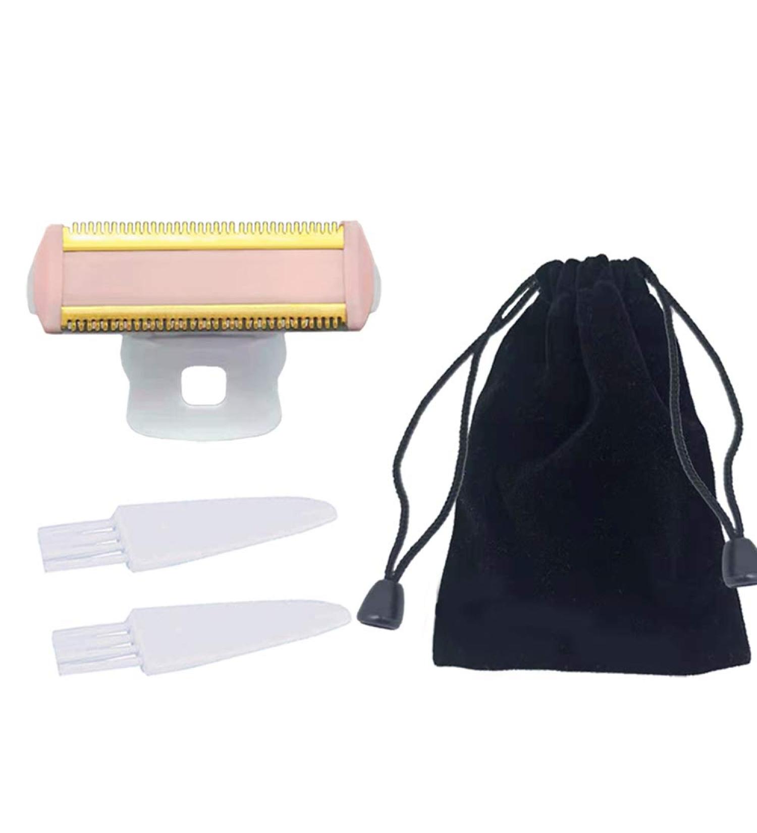 Women's Rechargeable Razor Set - Replacement Heads Velvet Bag & Cleaning Brushes | Compatible with Finishing Touch Flawless Body - Buy Online on GoSupps.com