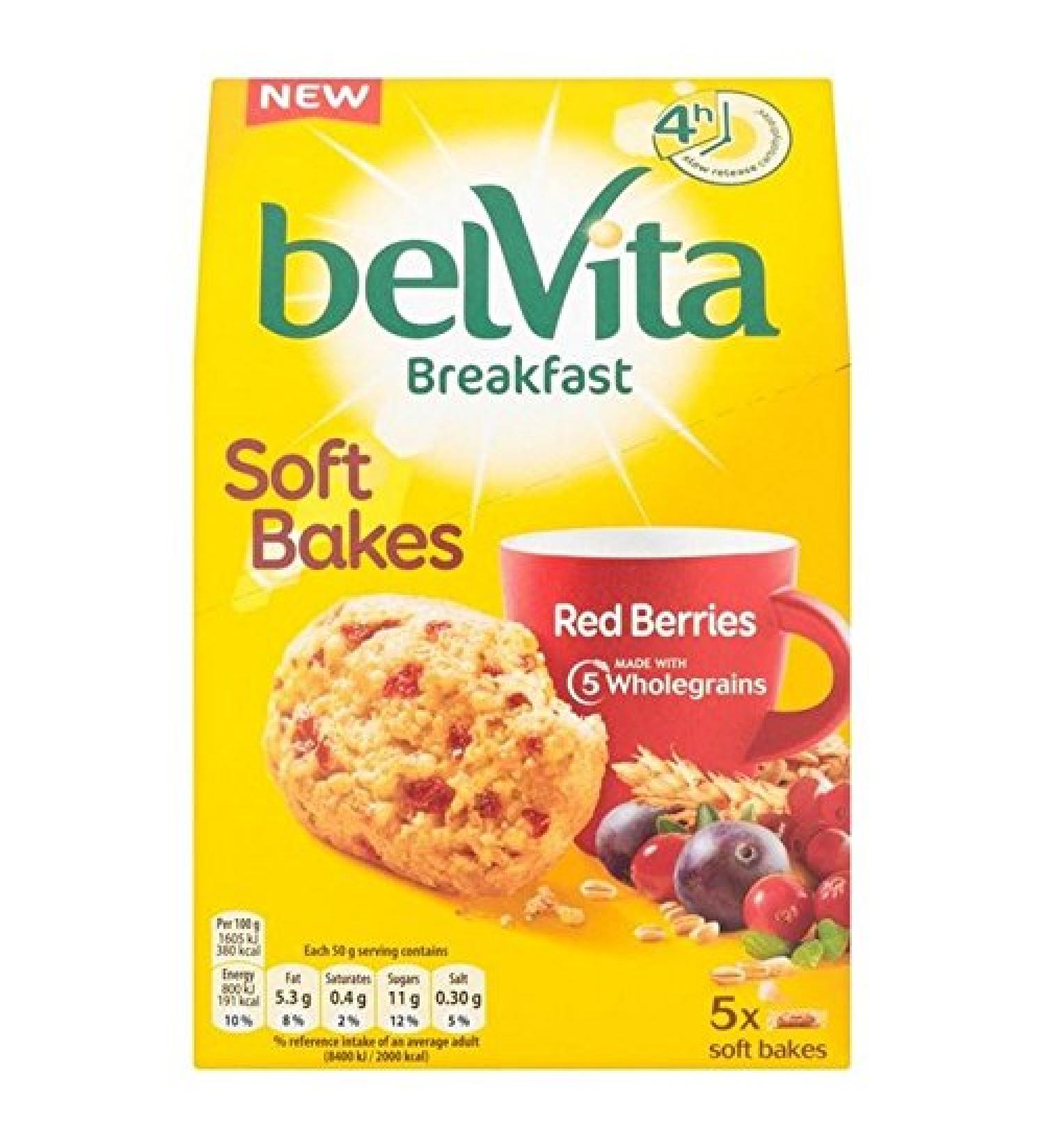 belVita Belvita Made in Oven Sweet Red Fruits 250 g (Pack of 2)