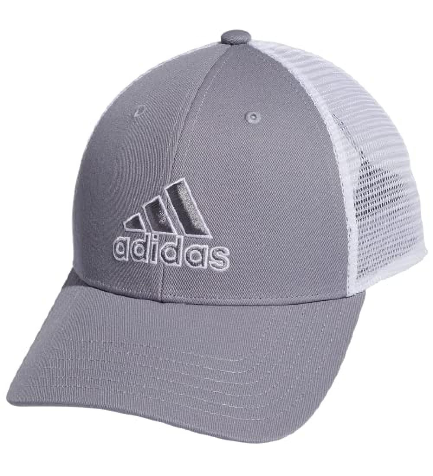 adidas Men's Structured Mesh Snapback - Grey/White | One Size - Buy Online on GoSupps.com