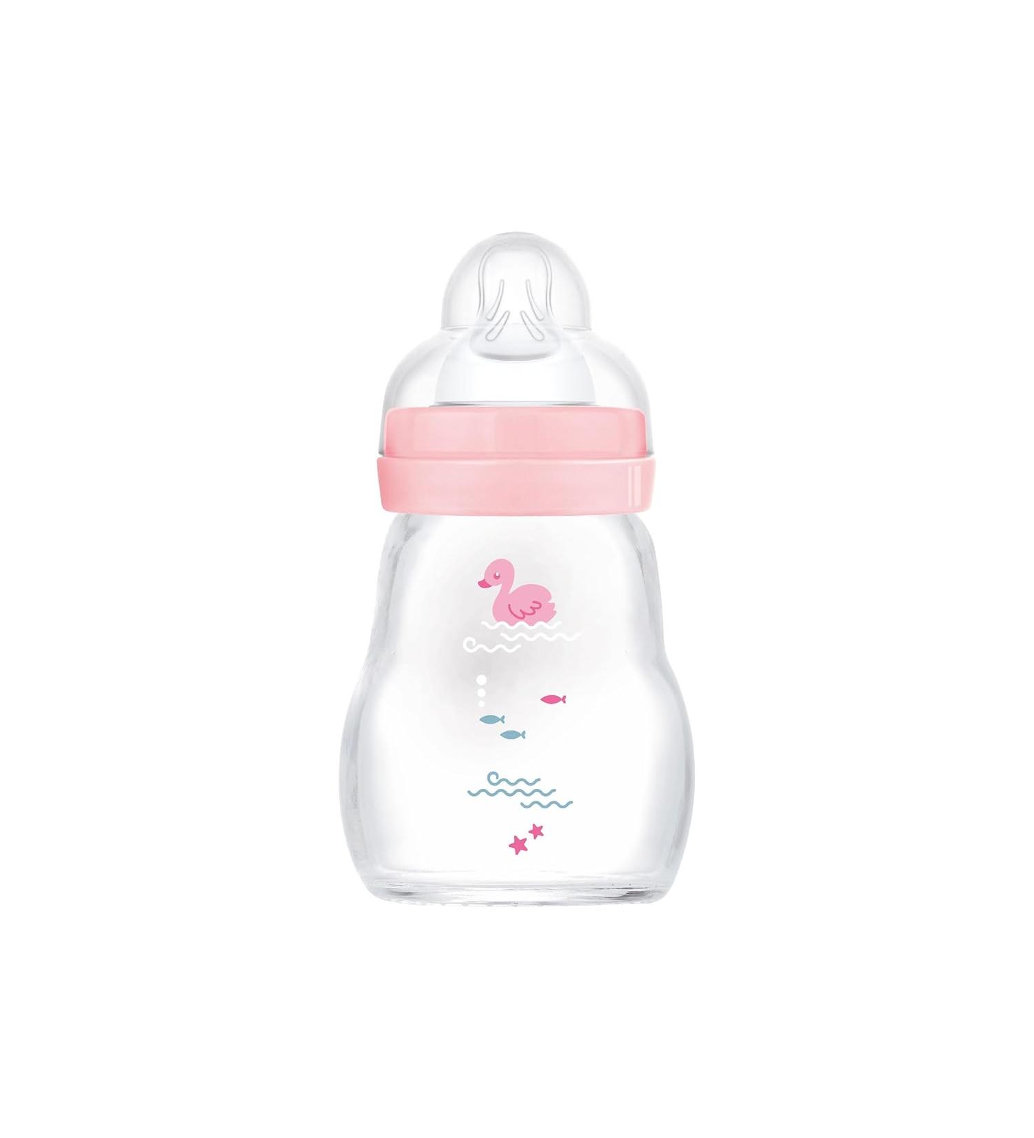 MAM Feel Good Glass Bottle 0+ Pink Swan - 170 ML - Buy Online on GoSupps.com