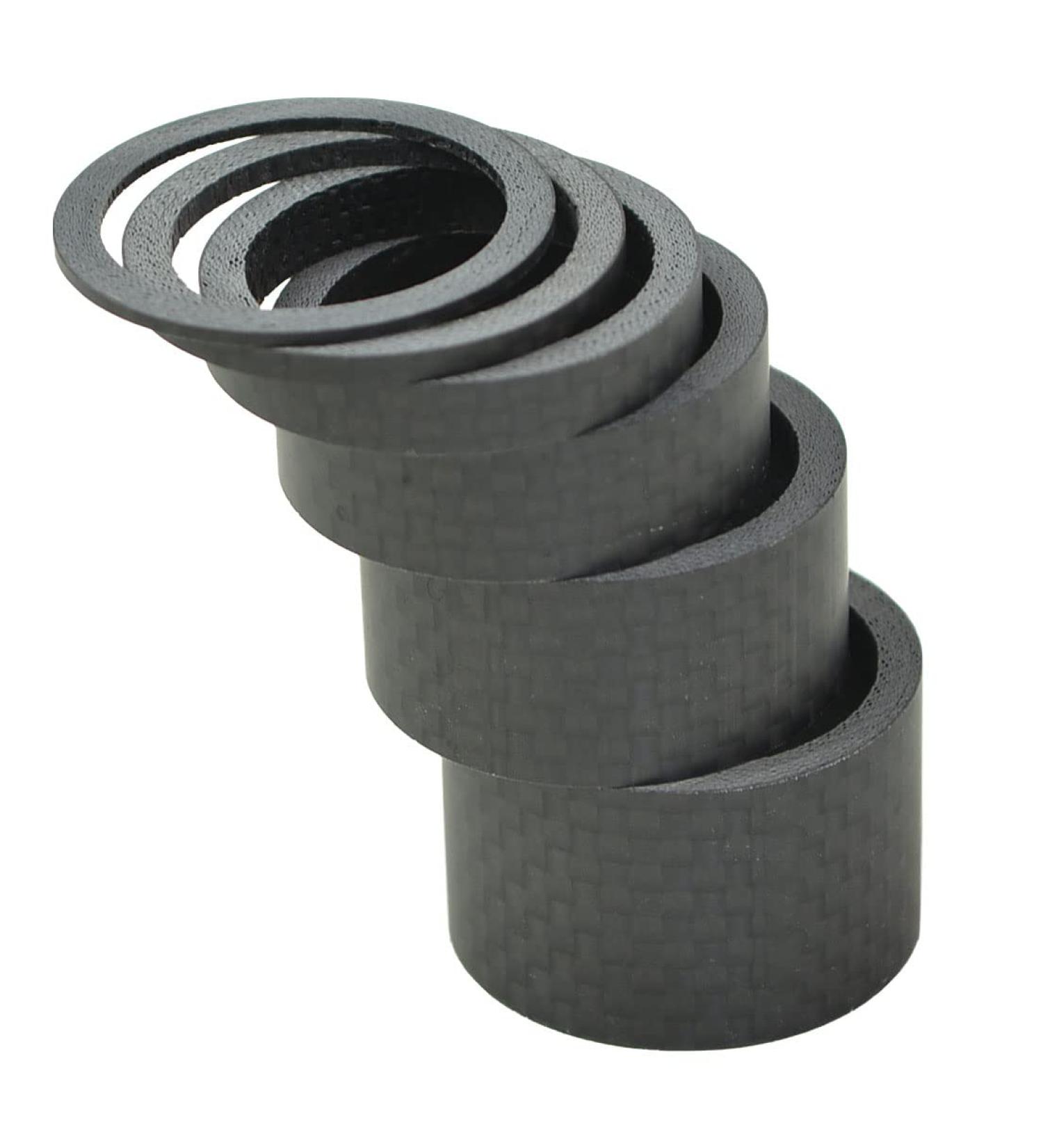 OMNI Racer Carbon Fiber Headset Spacer Set - Ultra Lightweight 2/3/5/10/15/20mm Matte Finish - Buy Online on GoSupps.com