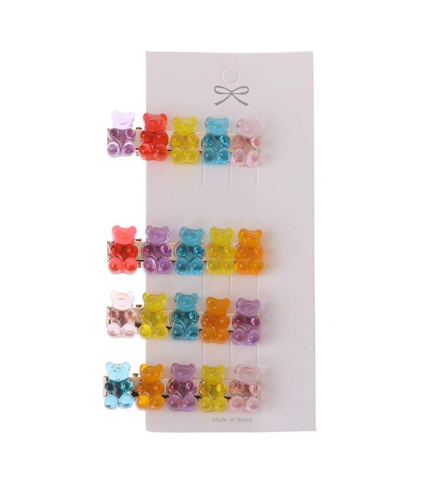 IOOOFU Mixed Cartoon Panda Bear Hair Clips Barrette Gummy Bear Candy Hairpin Kids Girls- Mixed - Buy Online on GoSupps.com