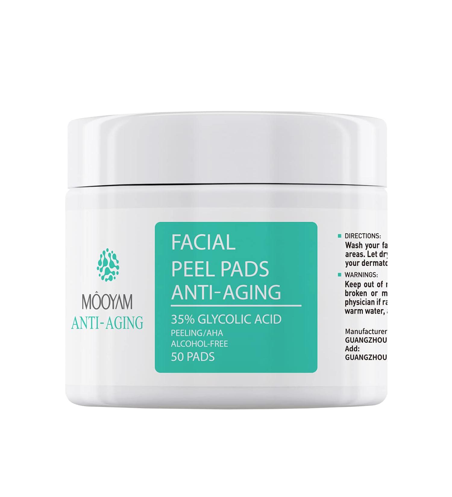 Glycolic Acid Pads 35% AHA Facial Resurfacing Pads with Vitamins C & E - Exfoliating Face Wipes for Dark Spots, Acne, Fine Lines & Wrinkles - Anti-Aging Exfoliant Pads - Buy Online on GoSupps.com