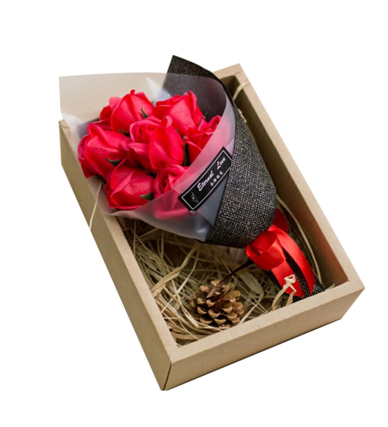 Warmhm Natural Preserved Rose Soap Enchanted Rose Plant Essential Oil Soap Floral Scented Soap Rose Flower Petals Plant Essential Oil Rose Soap Mother Soap Flower Fragrance