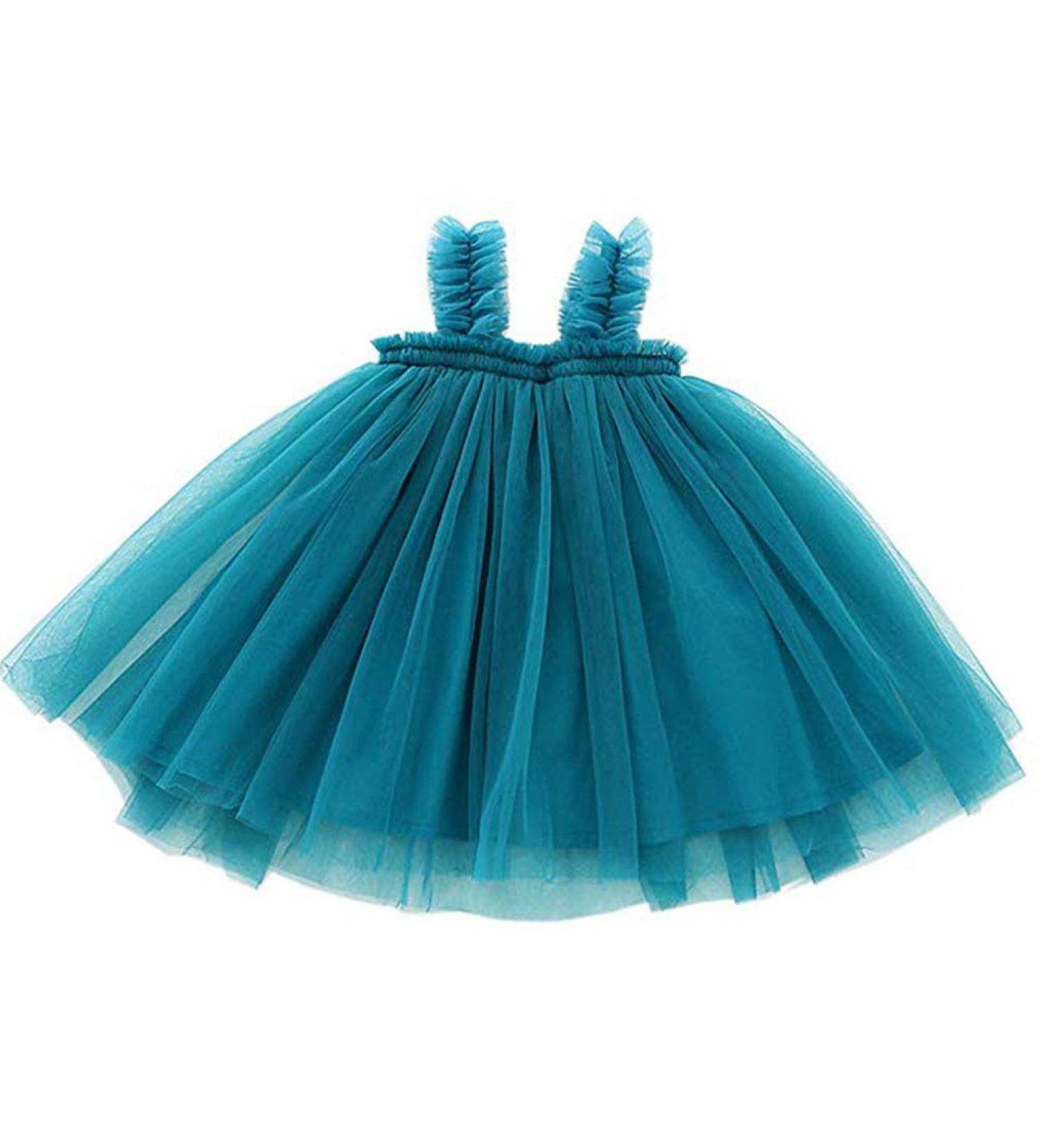 Ugitopi Baby Girls Toddler Tutu Dress | Sleeveless Princess Tulle Sundress | Size 9-36 Months | B-Blue - Buy Online on GoSupps.com