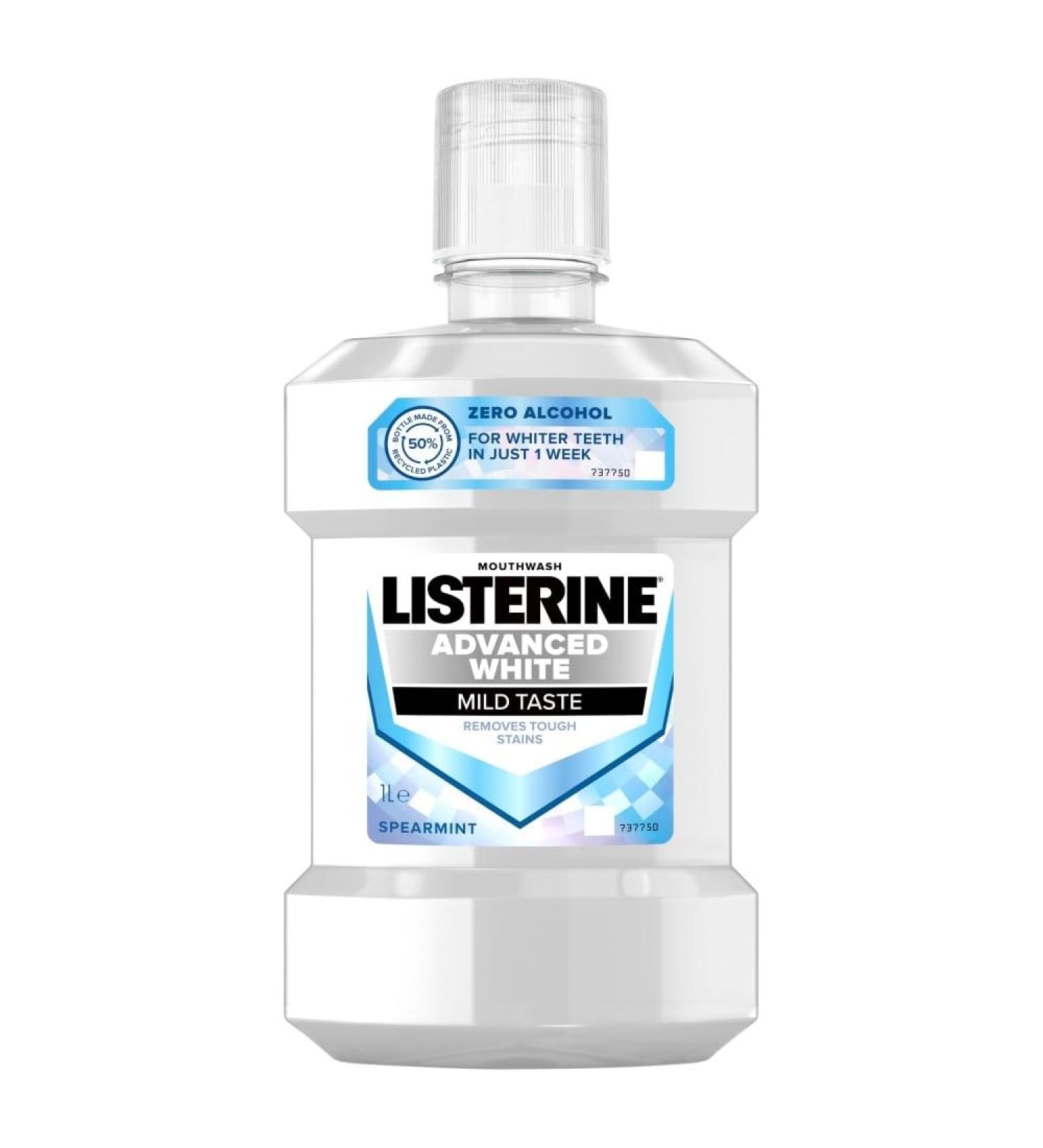 Johnson Listerine Advanced White Mild Smaak 1000 ml