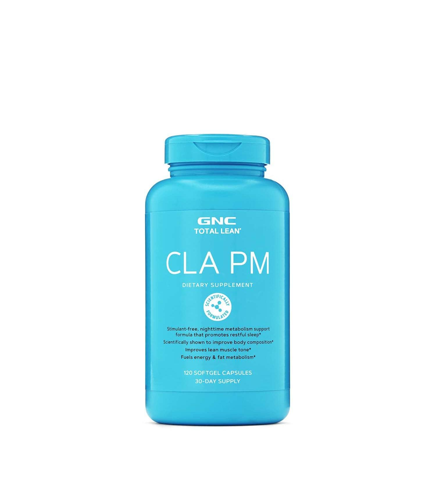 GNC Total Lean CLA PM 120 Softgels - Nighttime Metabolism Support for Restful Sleep - Buy Online on GoSupps.com
