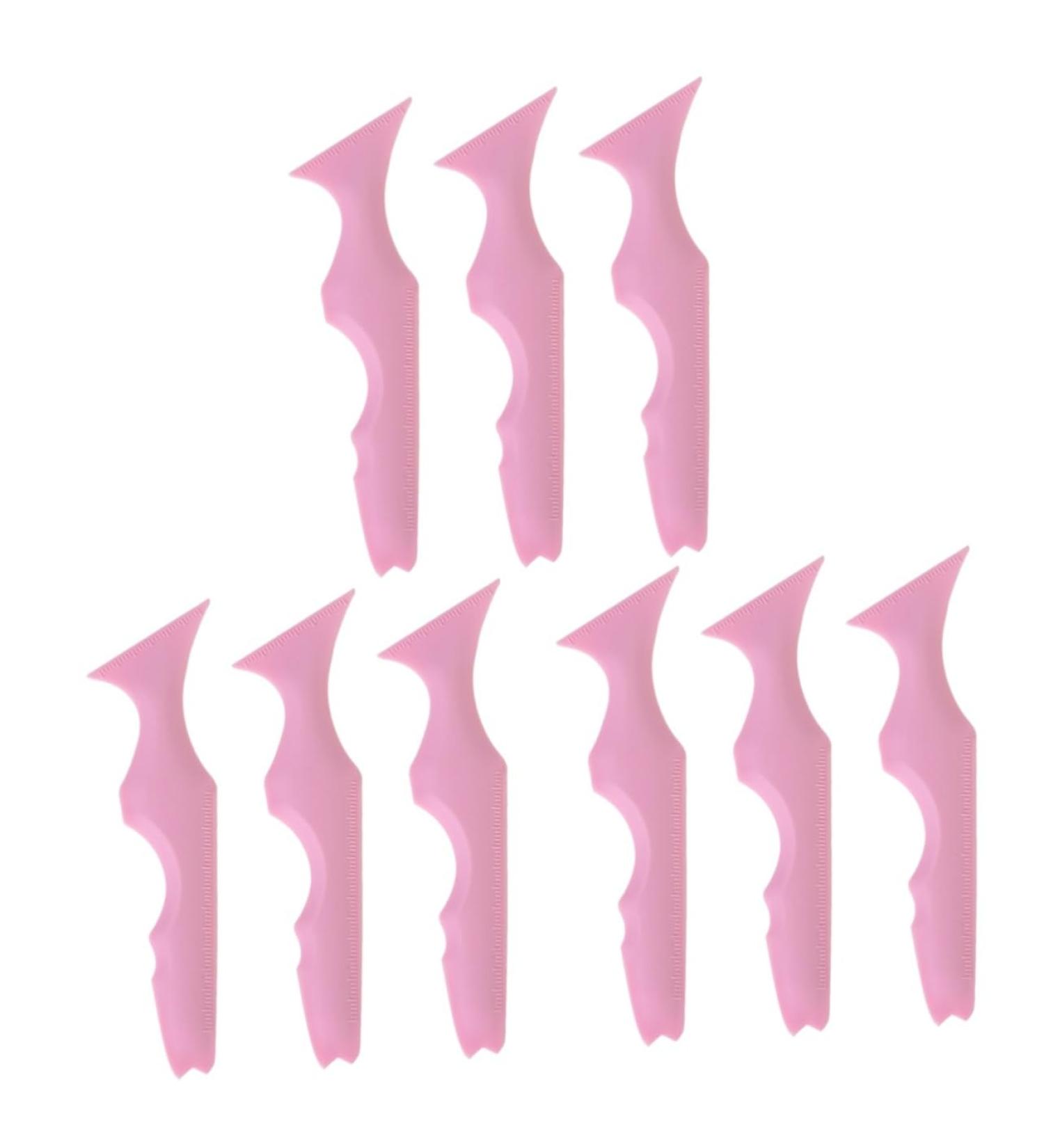 MAGICLULU 9 Pcs Silicone Beauty Ruler Silicone Molds Tools Lash Tool Winged Eyeliner Stencil Curtain Cosmetic - Buy Online on GoSupps.com