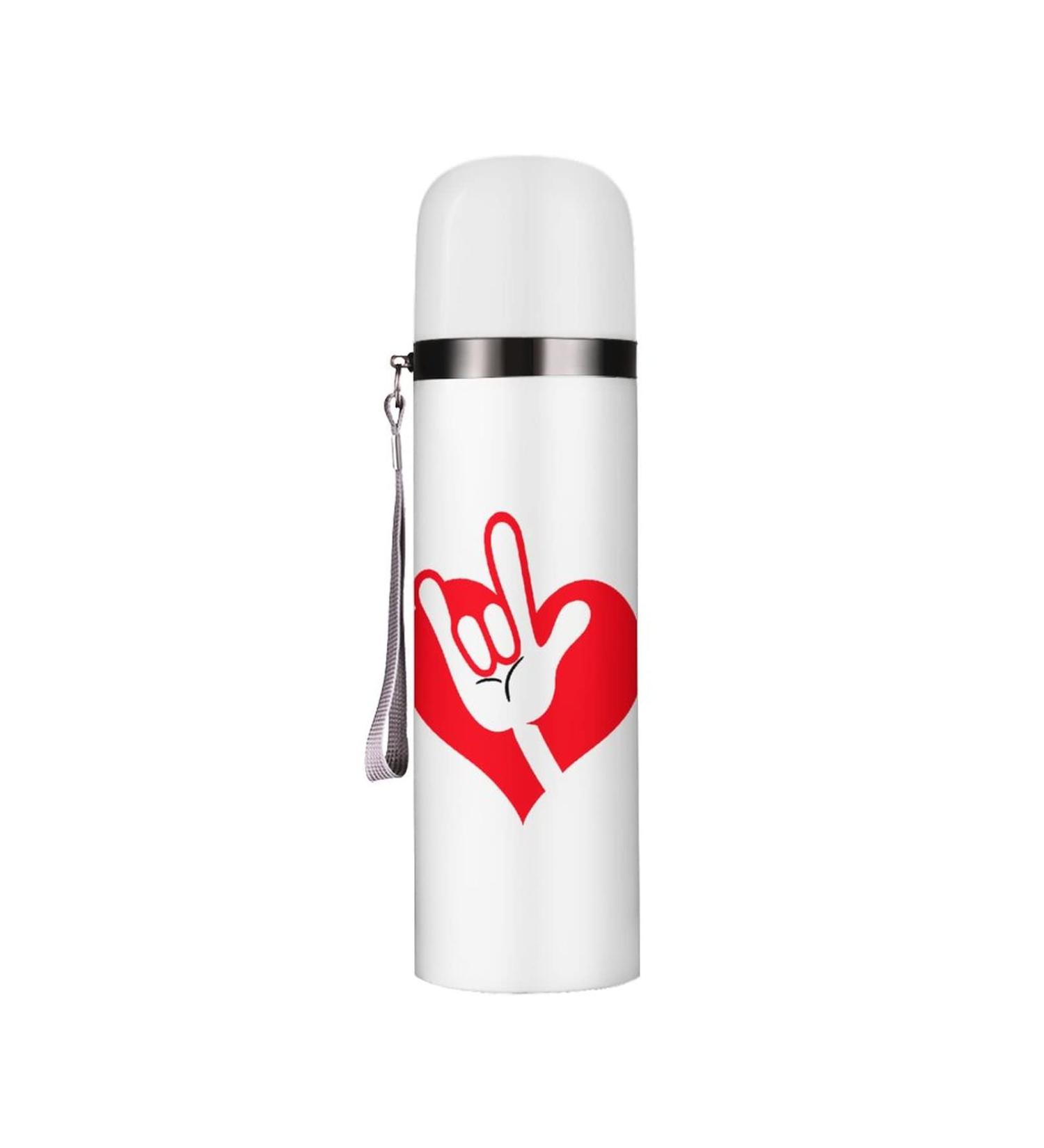 American Sign Language I Love You Insulated Water Bottle 19 OZ Stainless Steel Travel Mug For Drink Sports Camping Hiking Outdoors - Buy Online on GoSupps.com