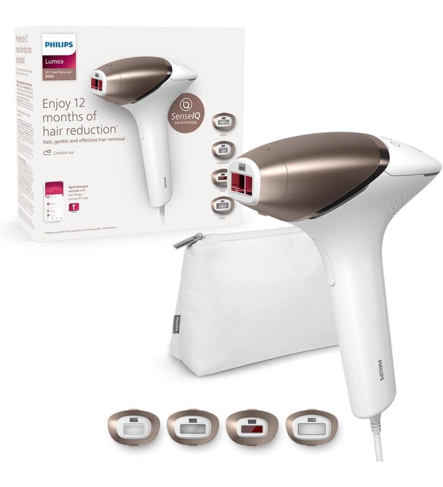 Philips Lumea IPL Hair Removal 8000 Series with SenseIQ Technology - BRI948/00, Corded Hair Removal Device for Body, Face, Bikini, and Underarm - Buy Online on GoSupps.com