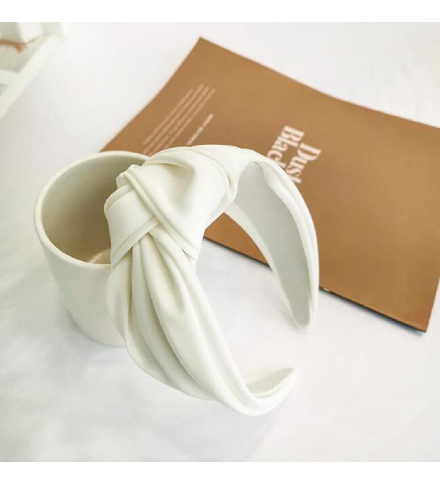 Wholesale Ozaqv Women's Wide Solid Color Headband - White Casual Turban Hair Accessories - Buy Online on GoSupps.com